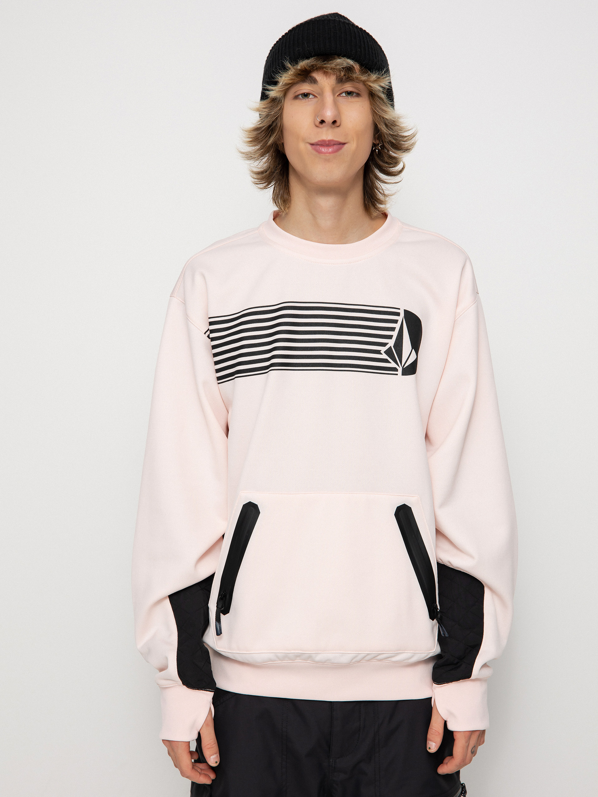 Pentru bărbați Hanorac termic Volcom Let It Storm Crew (party pink)