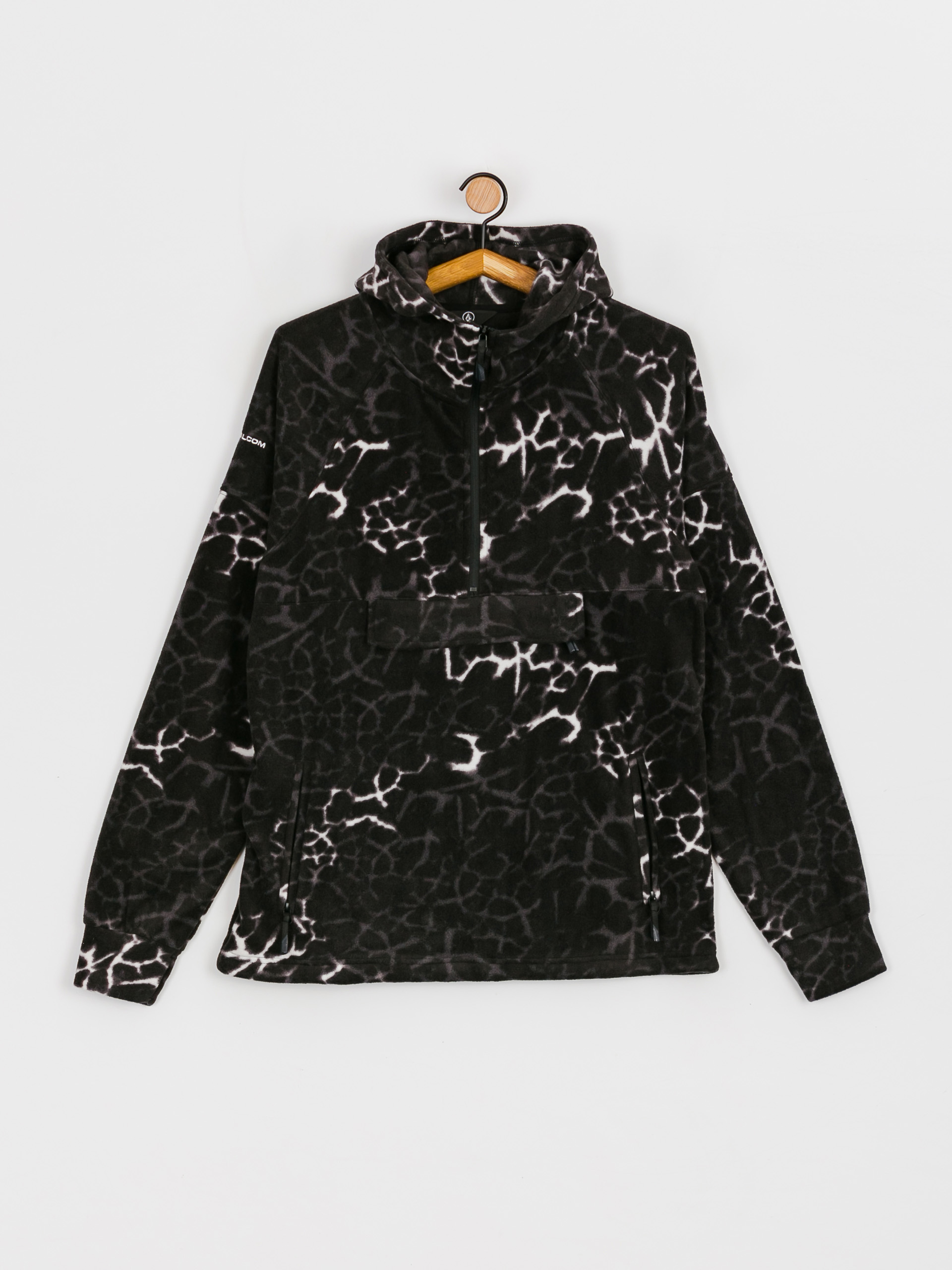 Pentru bărbați Hanorac termic Volcom V Science 1/2 Zip HD (black giraffe)