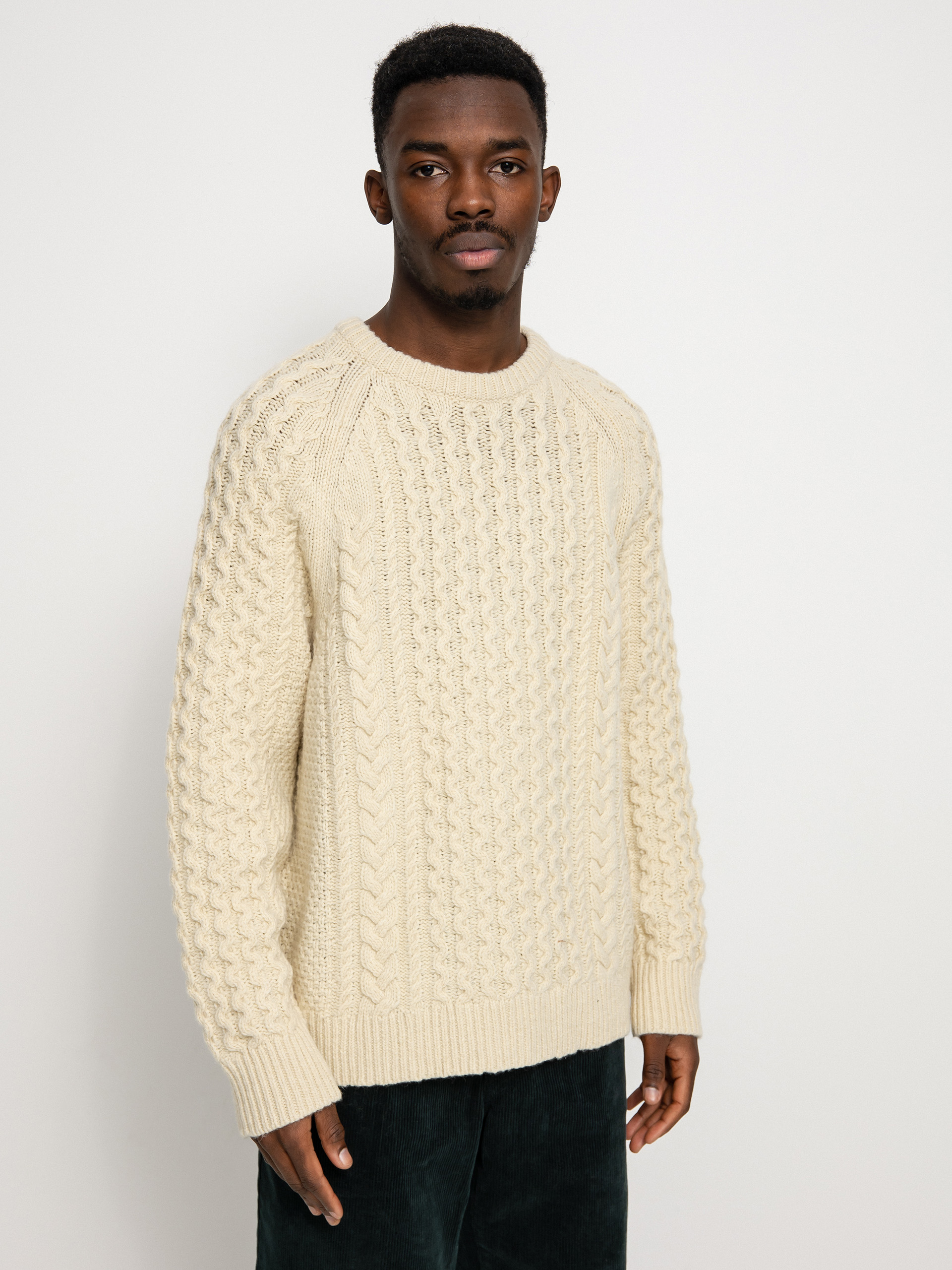 Pulover Patagonia Recycled Wool Cable Knit (natural)