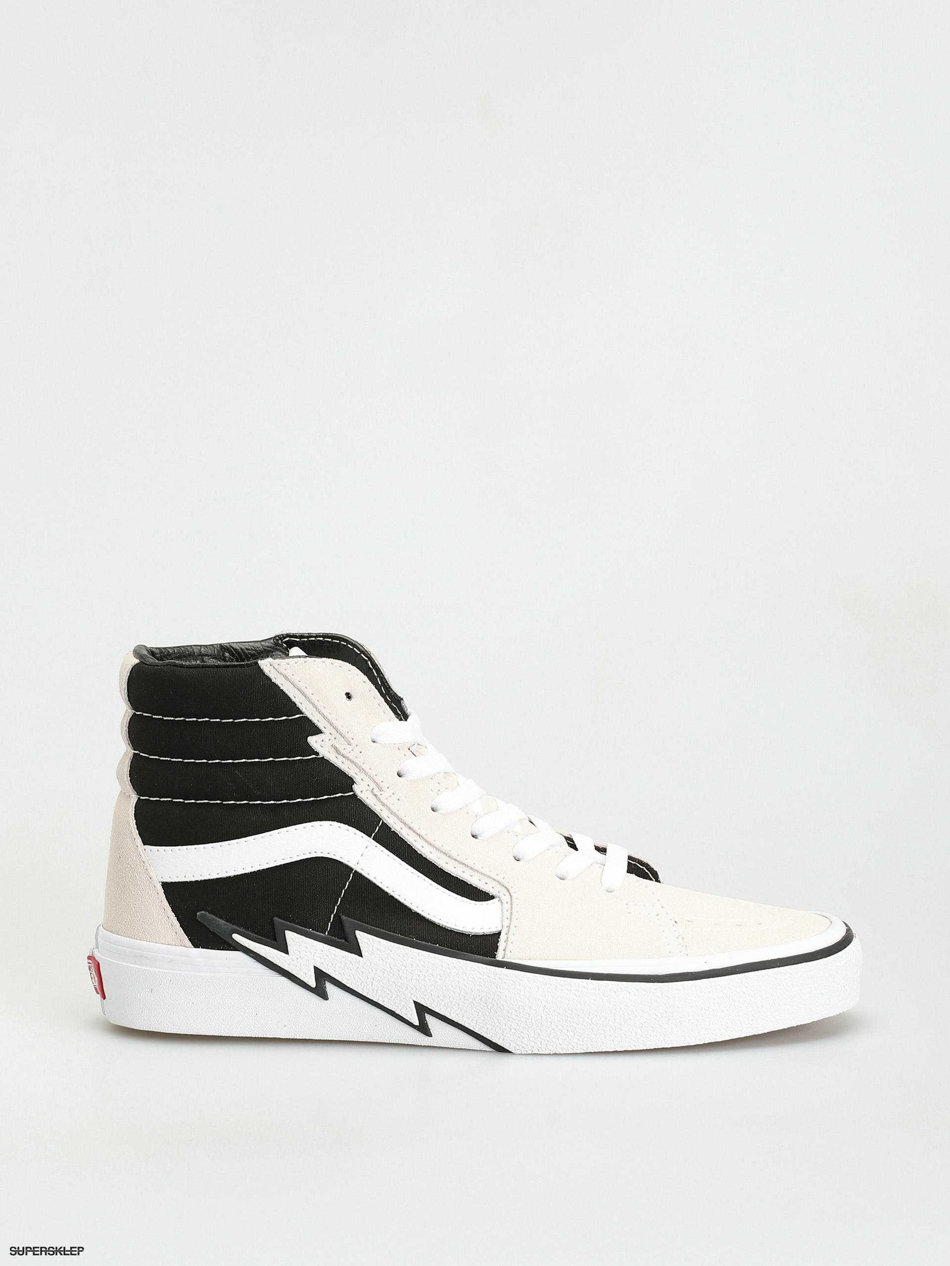 Pantofi Vans Sk8 Hi Bolt antique white black