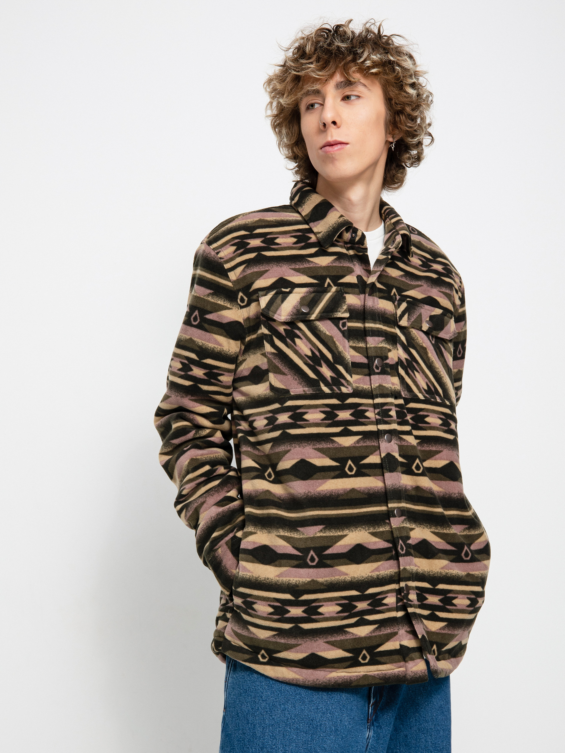 Cămașă Volcom Bowered Fleece Ls (military)