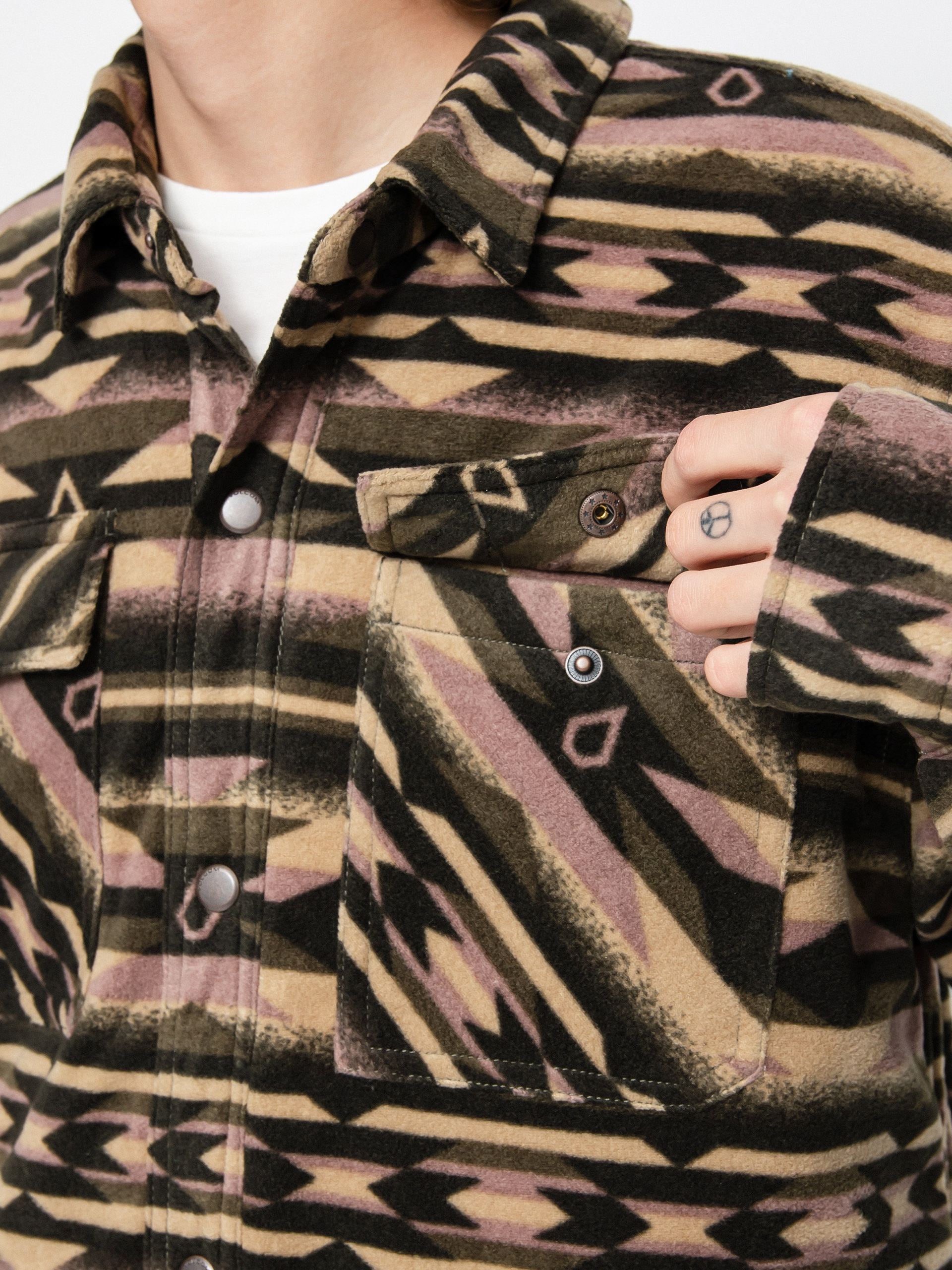 Cămașă Volcom Bowered Fleece Ls (military)