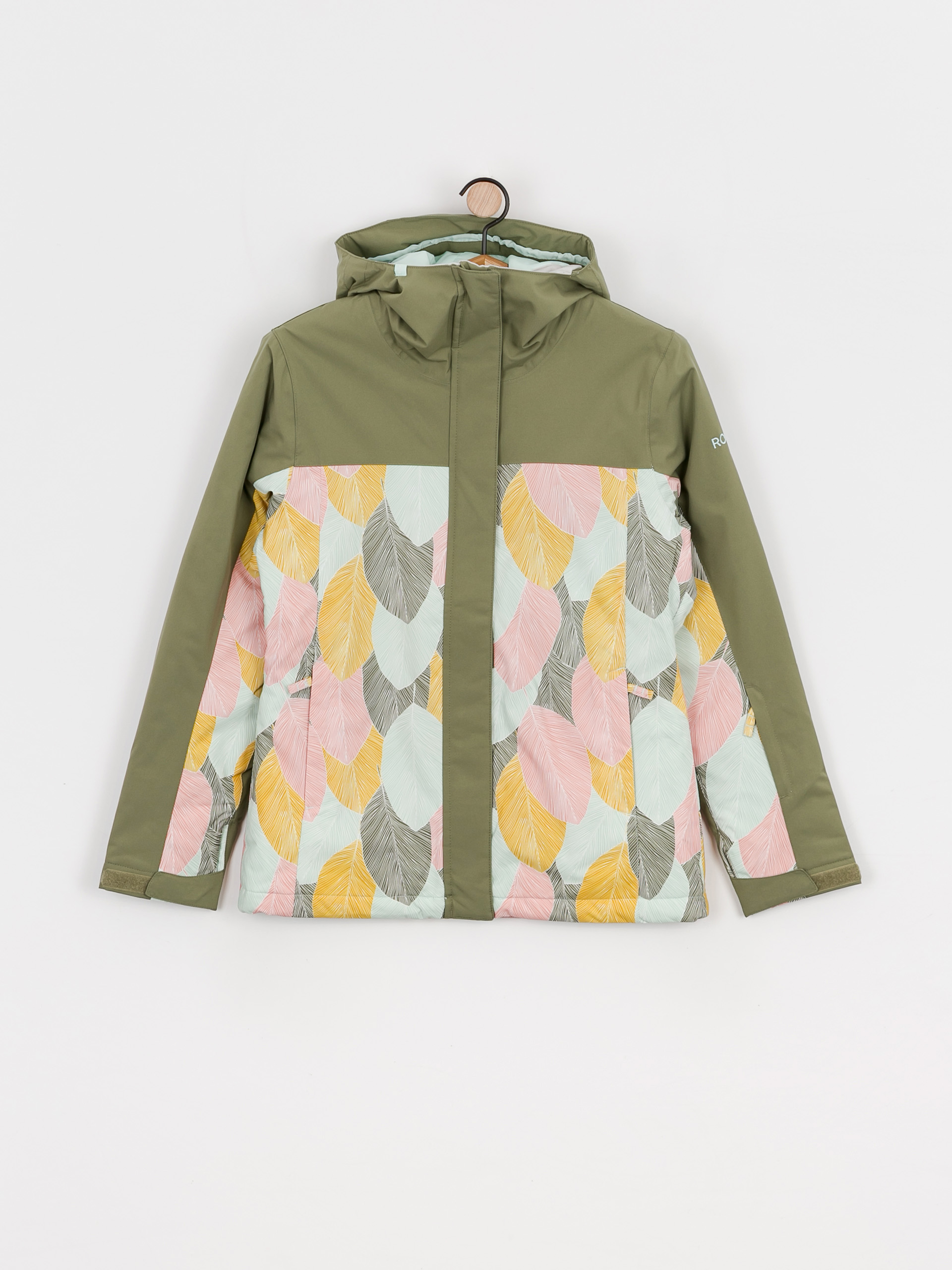Pentru femei Geacă de snowboard Roxy Galaxy Print Block (deep lichen green la palmeraie)