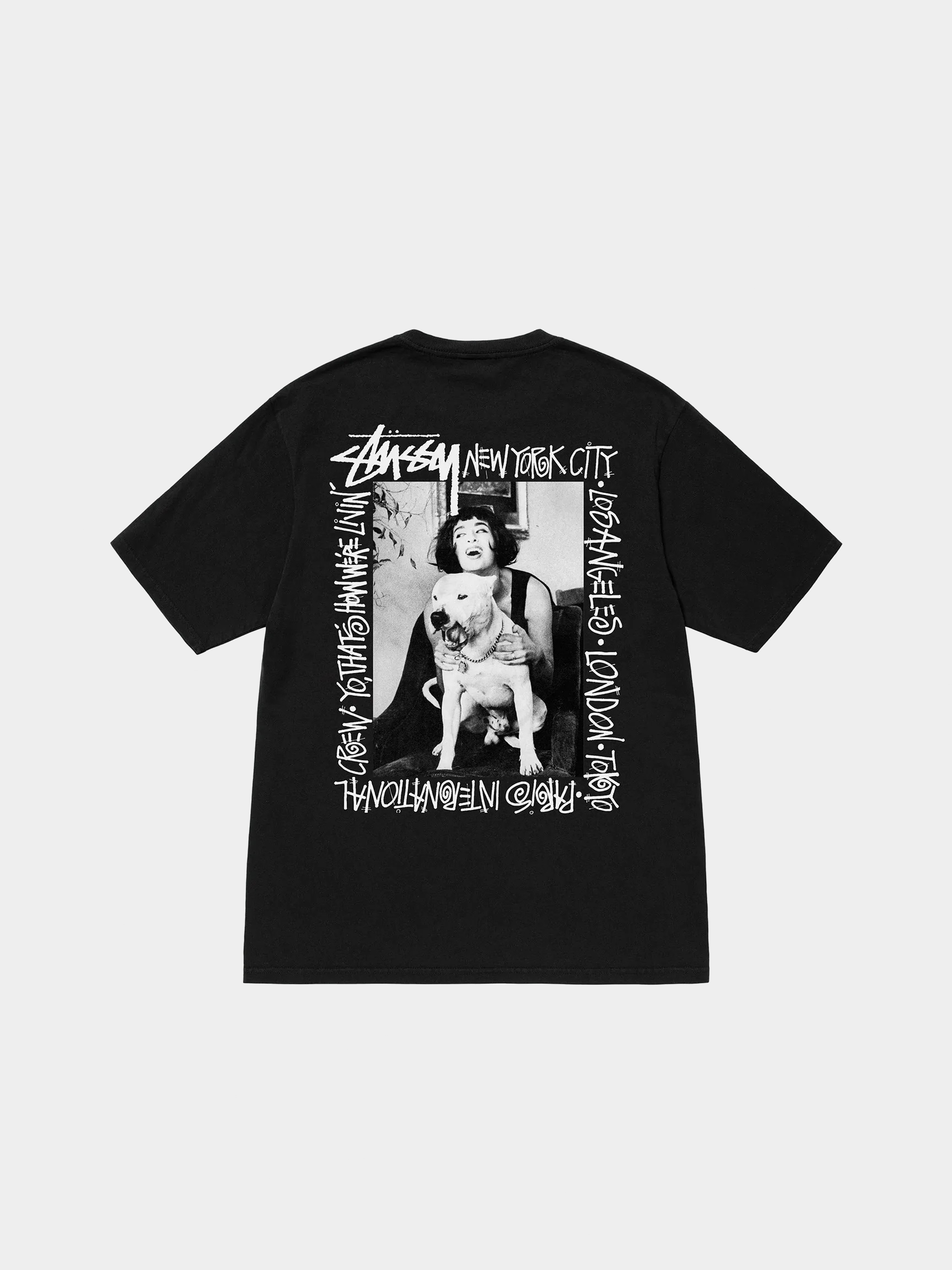 Tricou Stussy How We Re Livin Pig. Dyed (black)