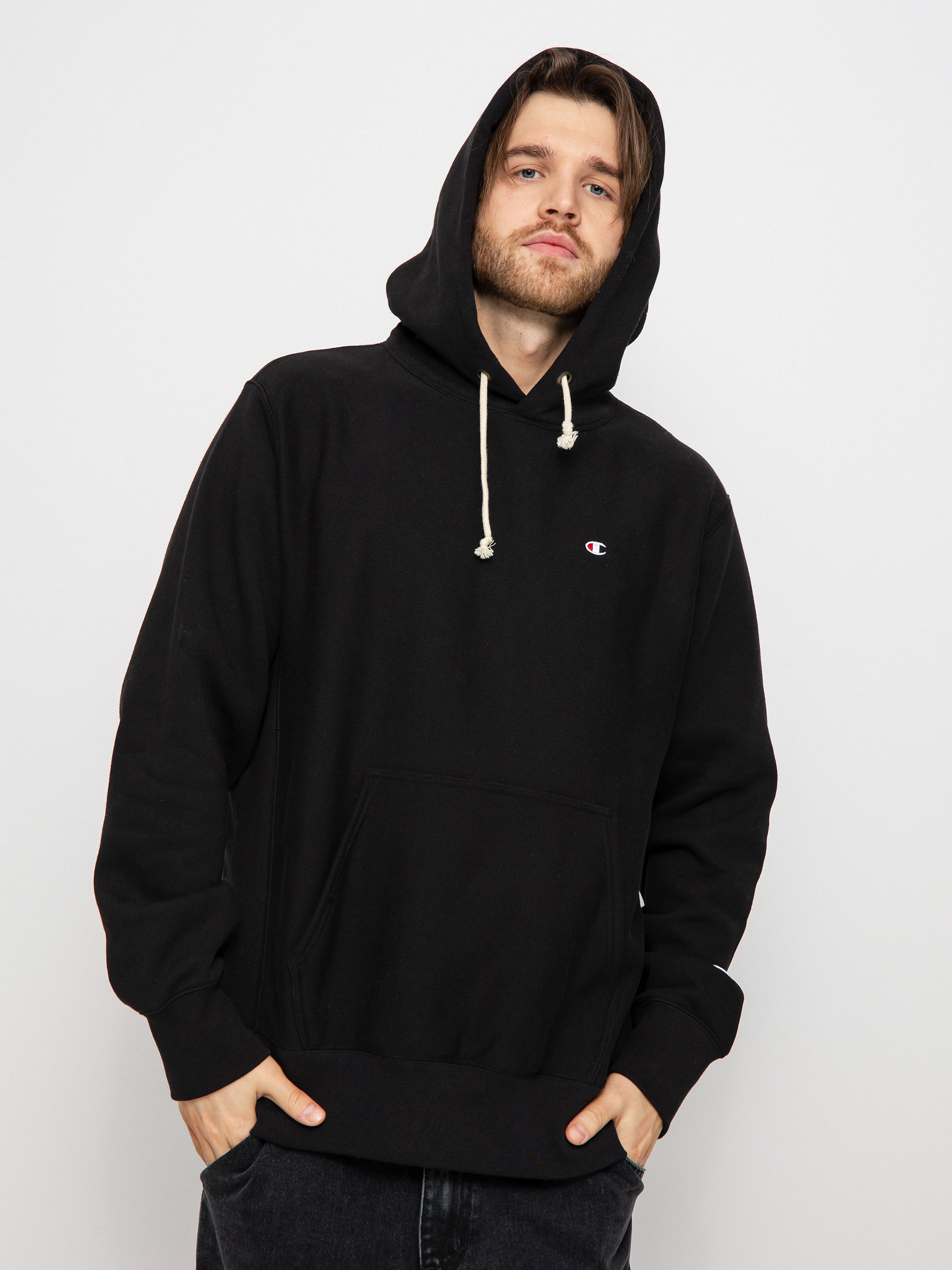 Hanorac cu glugă Champion Hooded Sweatshirt 217976 HD (nbk)