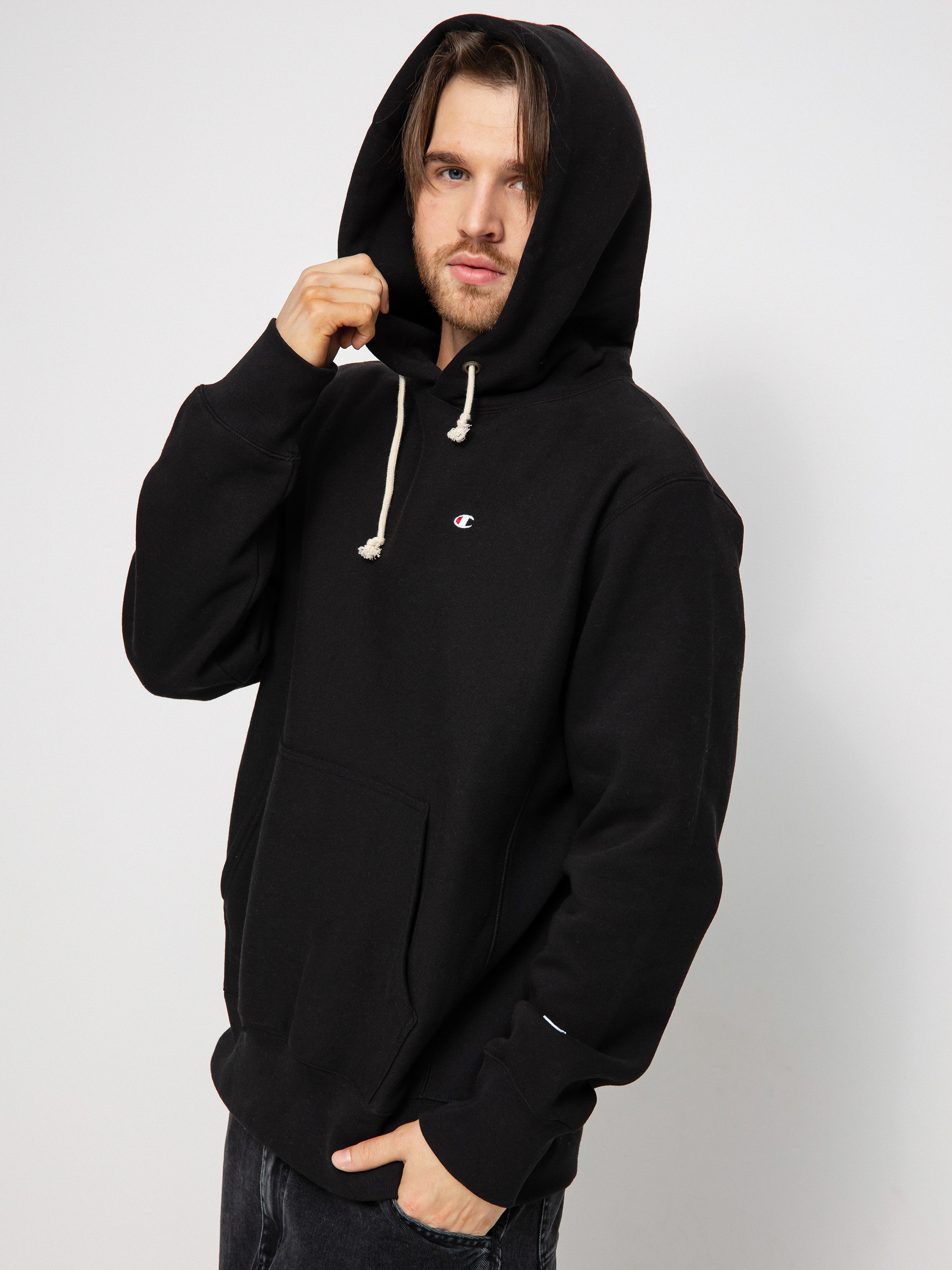 Hanorac cu glugă Champion Hooded Sweatshirt 217976 HD (nbk)