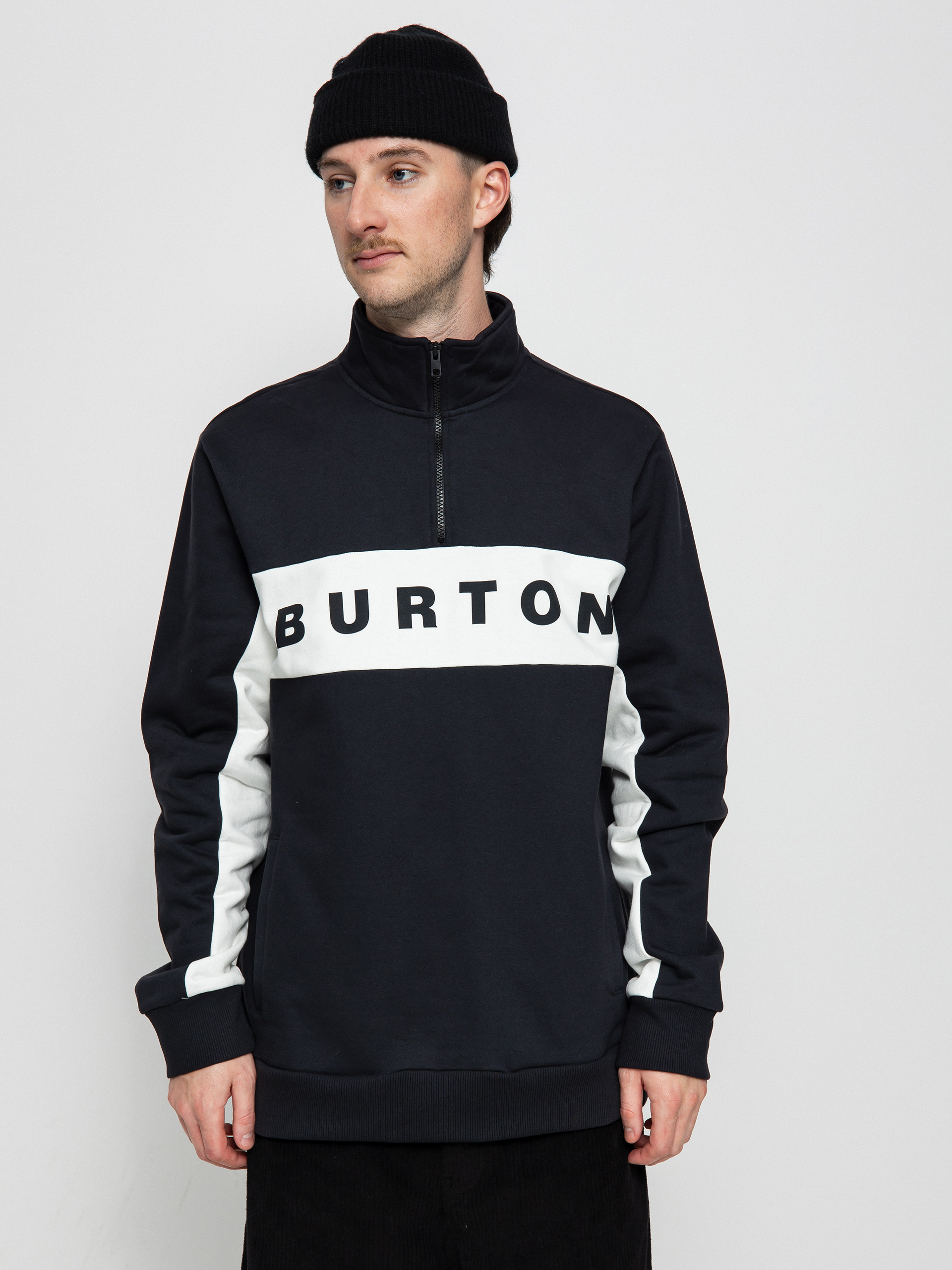 Hanorac Burton Lowball Quarter Zip (true black)