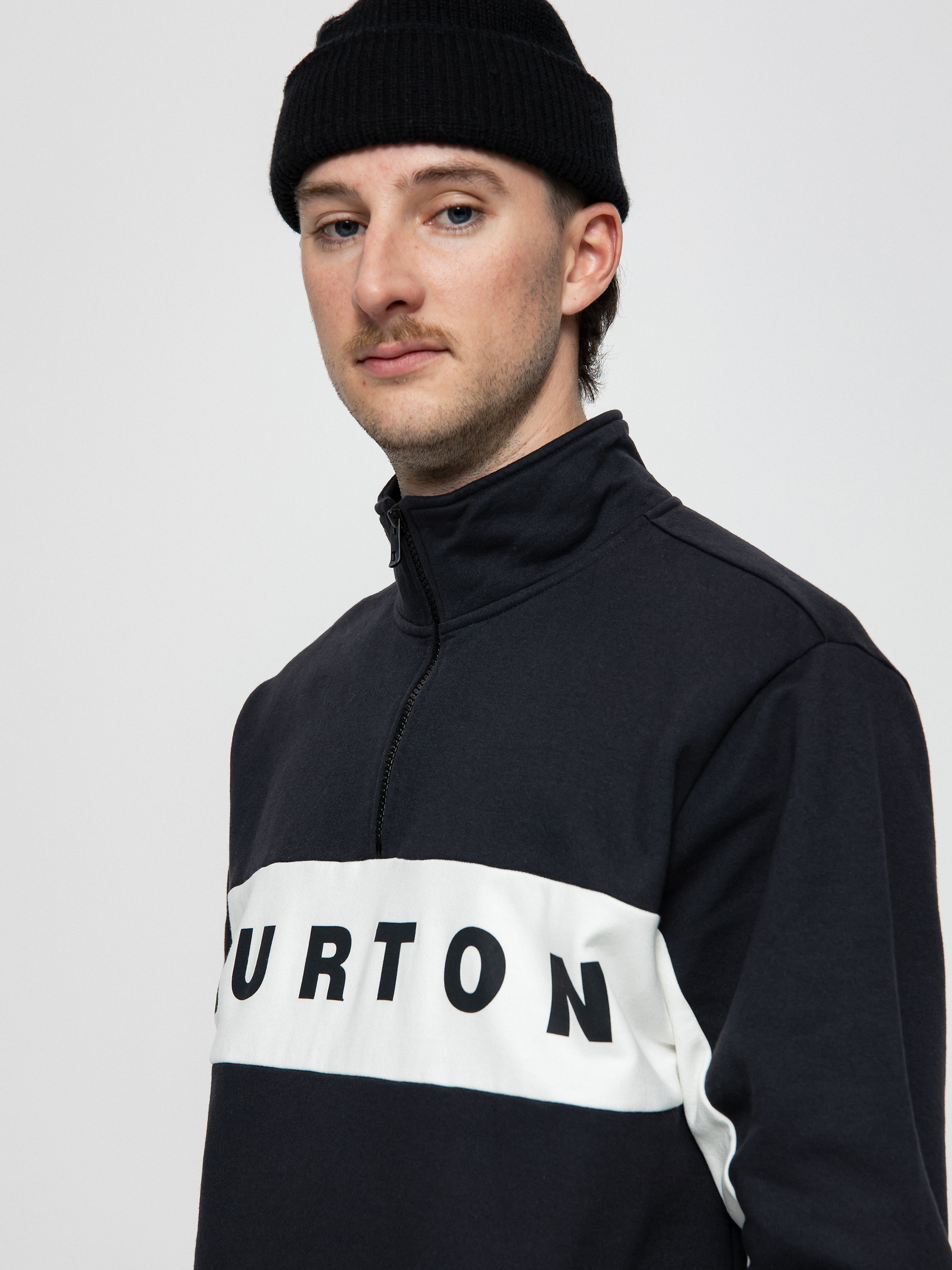 Hanorac Burton Lowball Quarter Zip (true black)