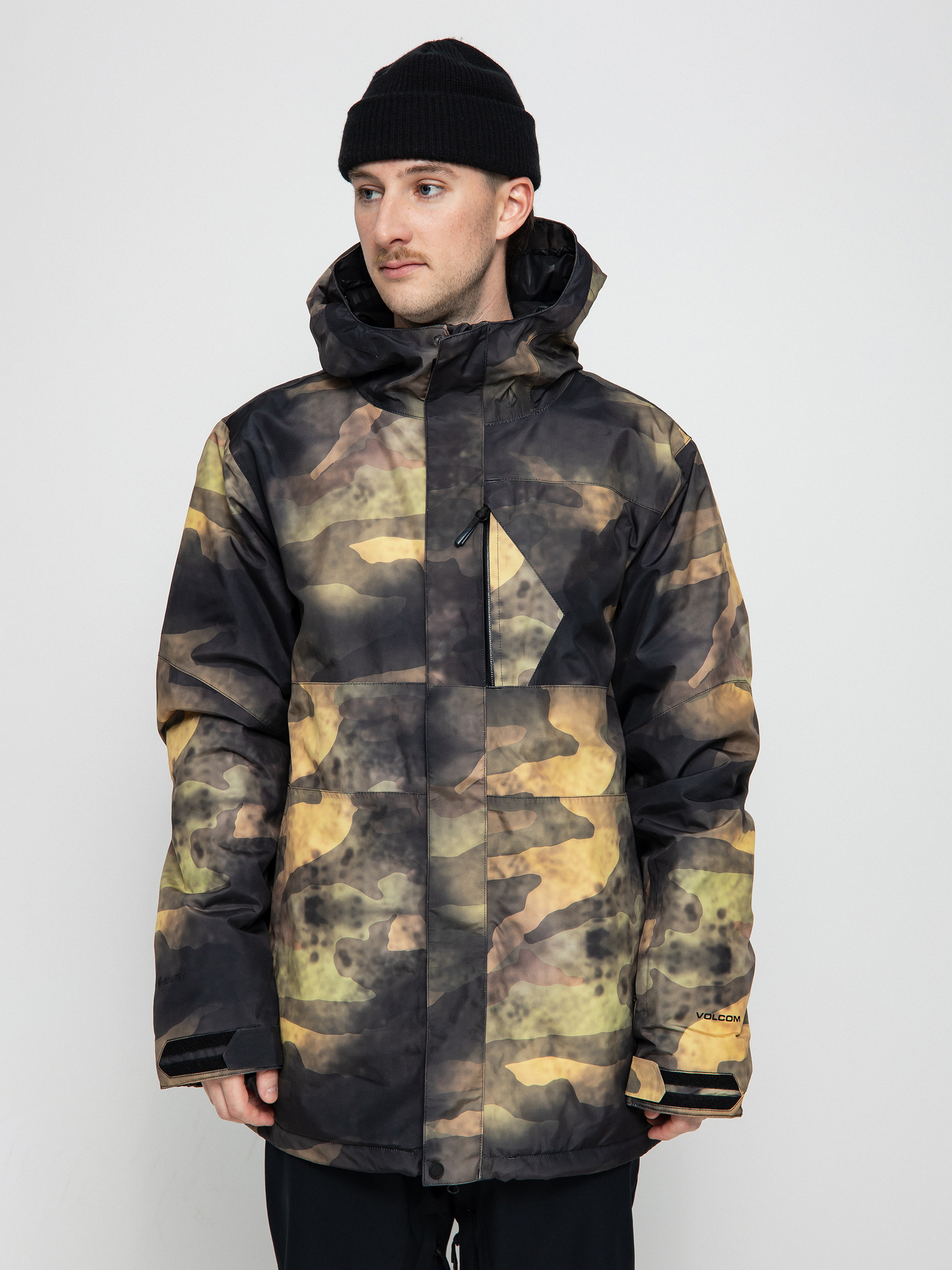 Pentru bărbați Geacă de snowboard Volcom L Ins Gore Tex (camouflage)