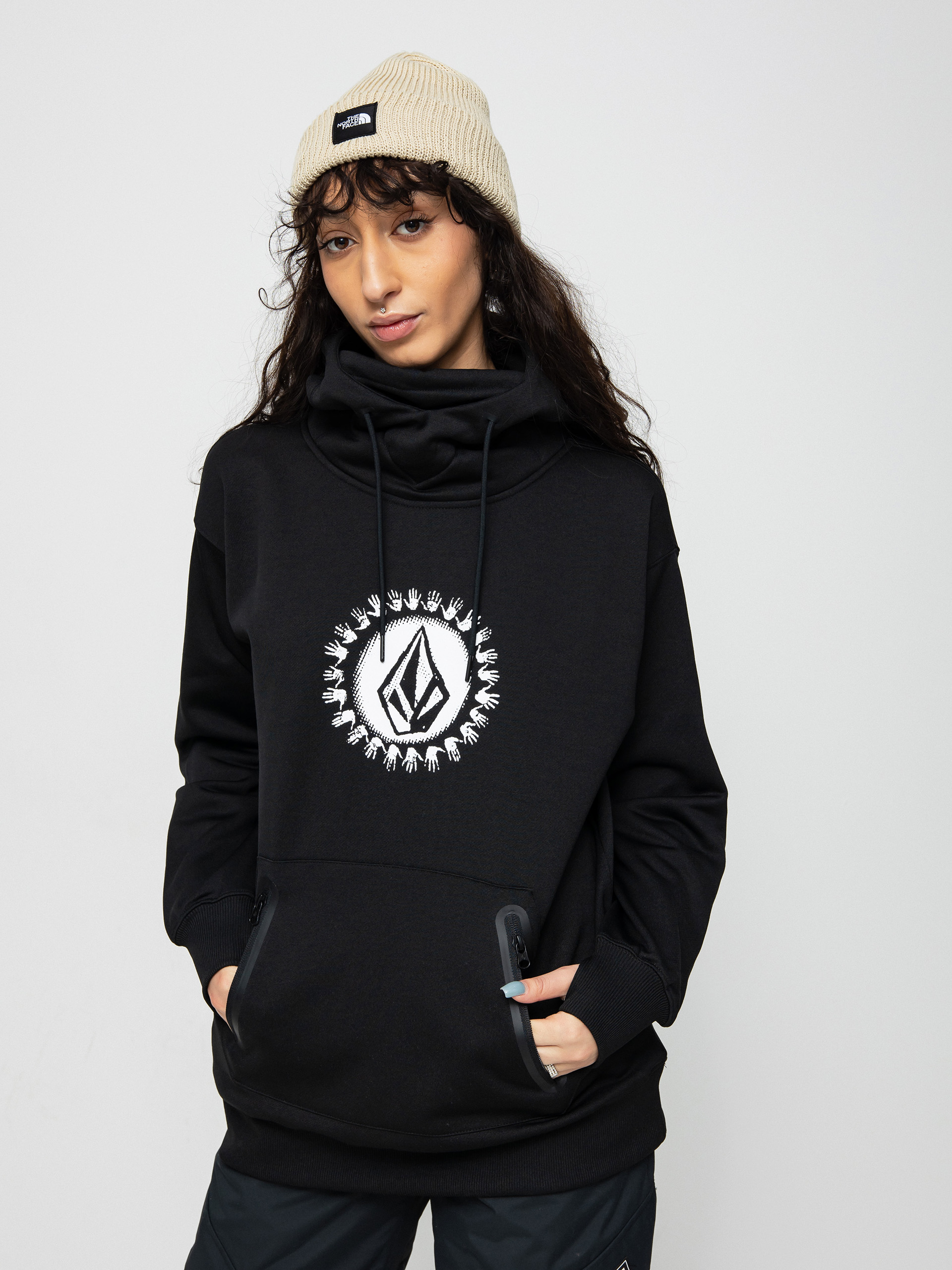 Pentru femei Hanorac termic Volcom z kapturem Spring Shred HD (black)