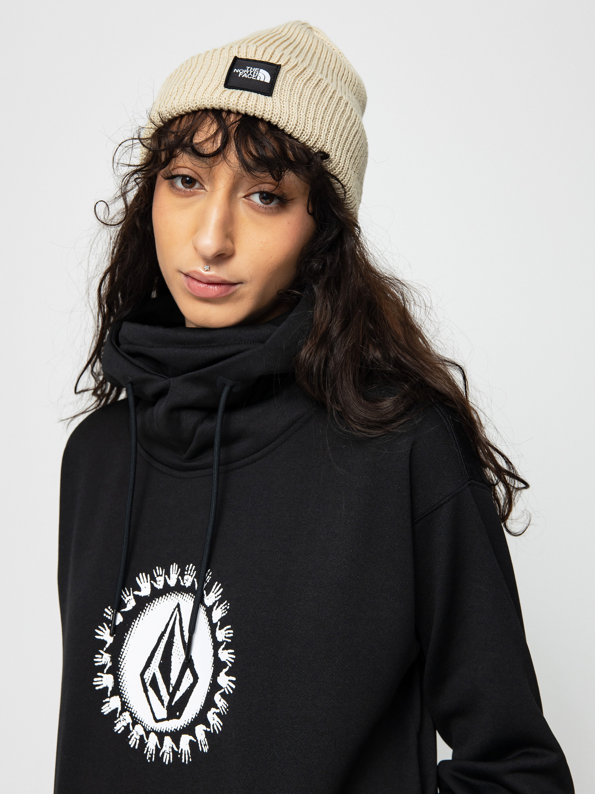 Pentru femei Hanorac termic Volcom z kapturem Spring Shred HD (black)