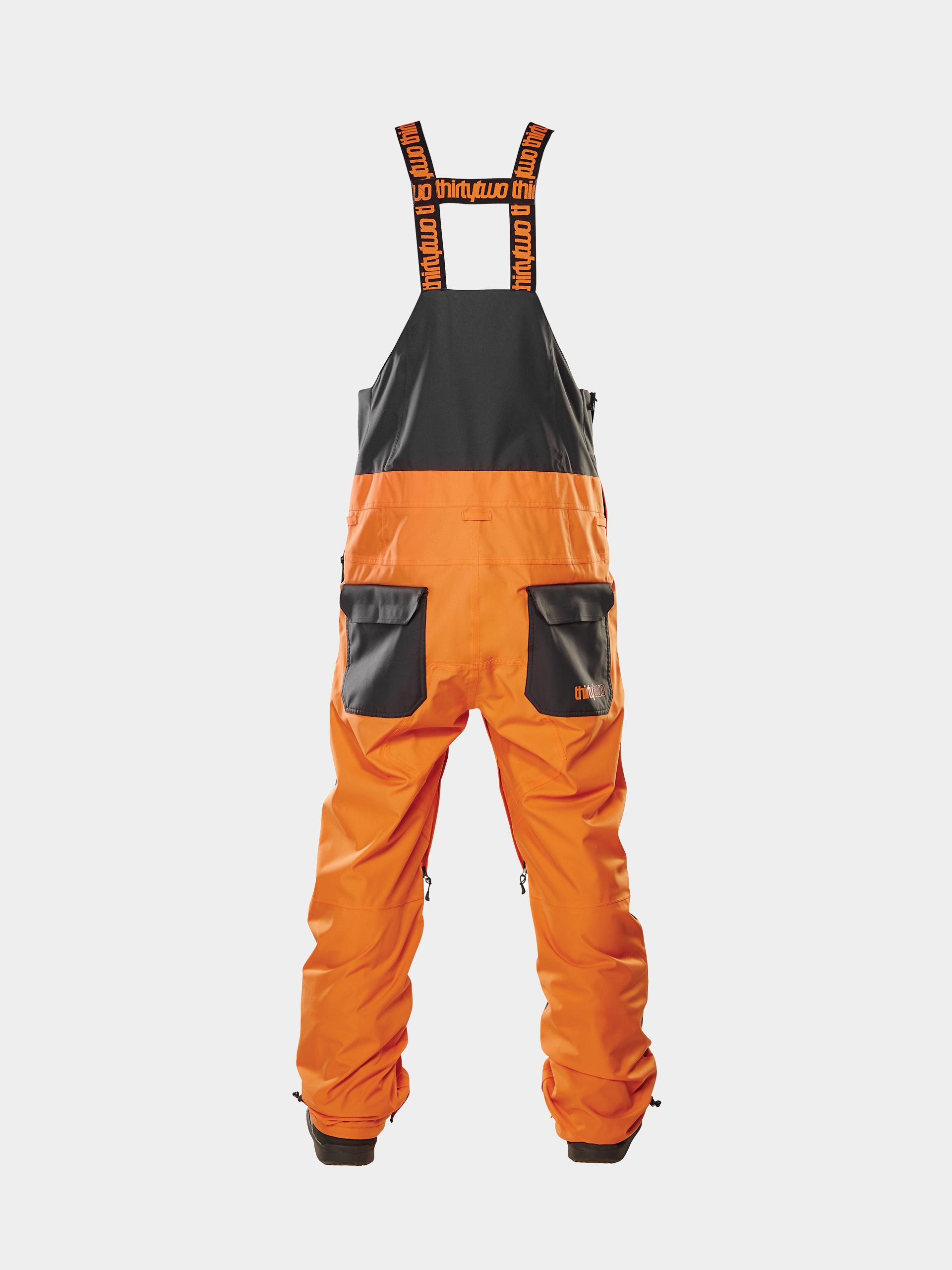 Pentru bărbați Pantaloni pentru snowboard ThirtyTwo Basement Bib (orange)