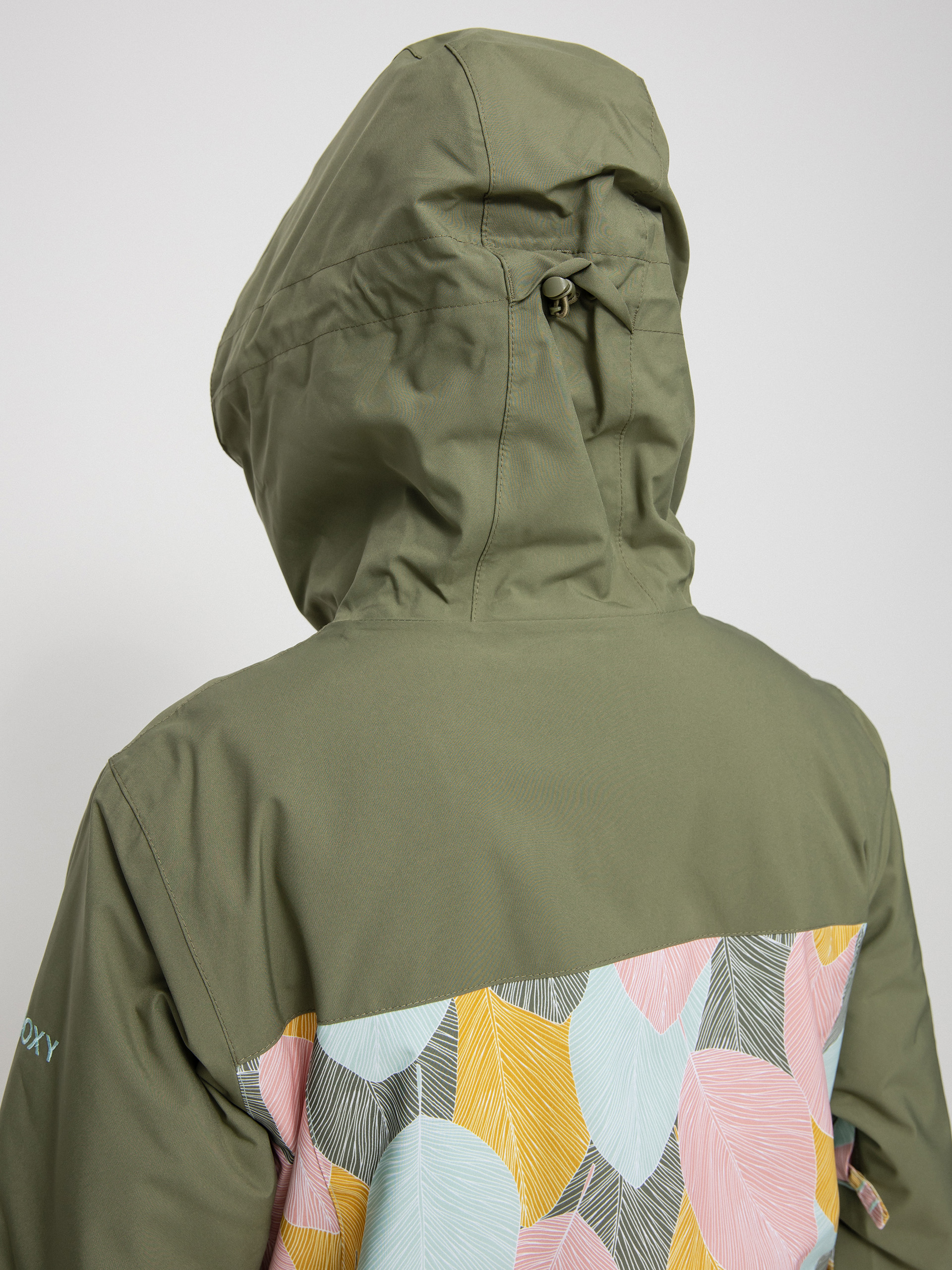 Pentru femei Geacă de snowboard Roxy Galaxy Print Block (deep lichen green la palmeraie)