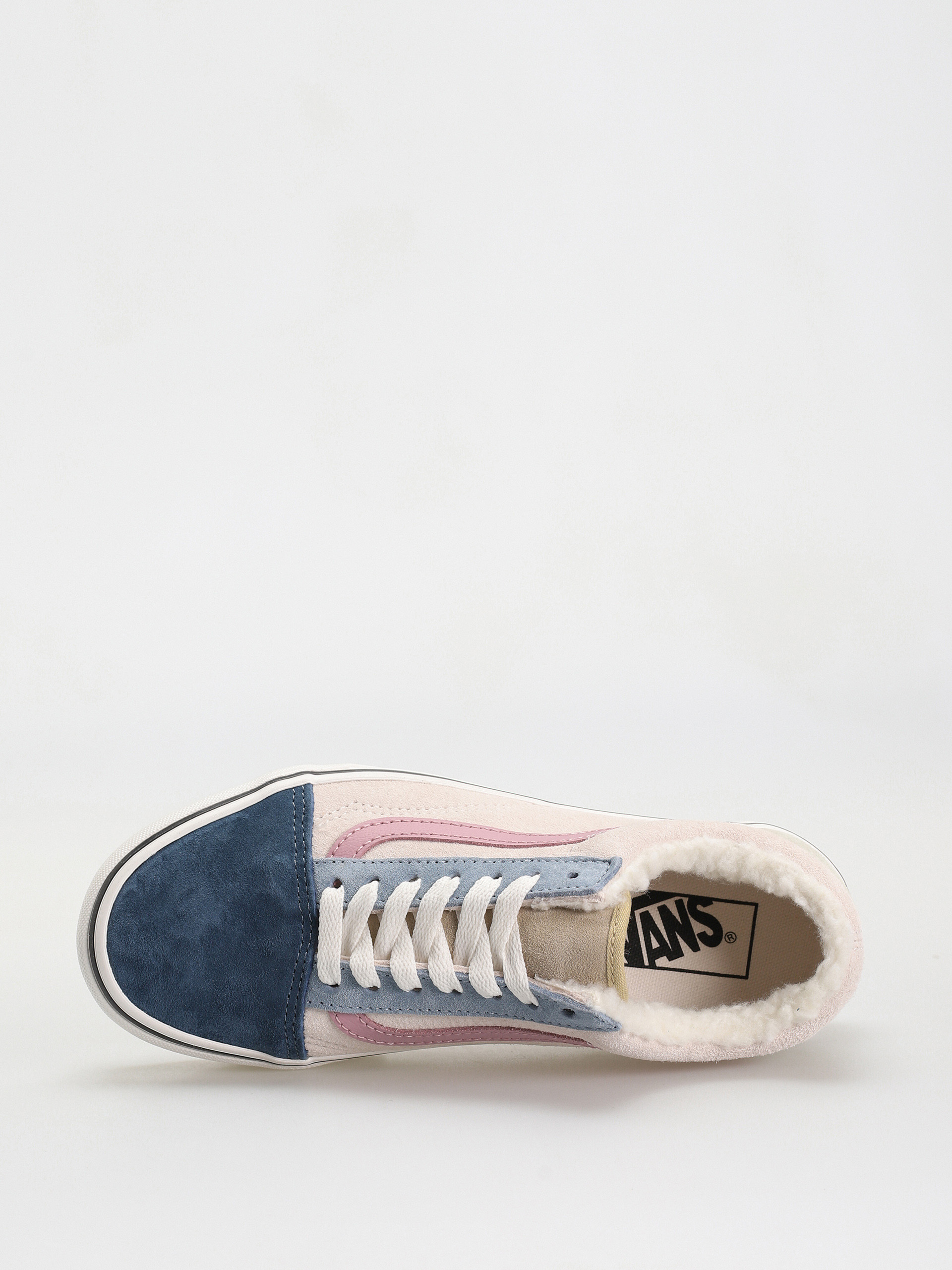 Pantofi Vans Old Skool Stackform (pig suede/sherpa multi color)
