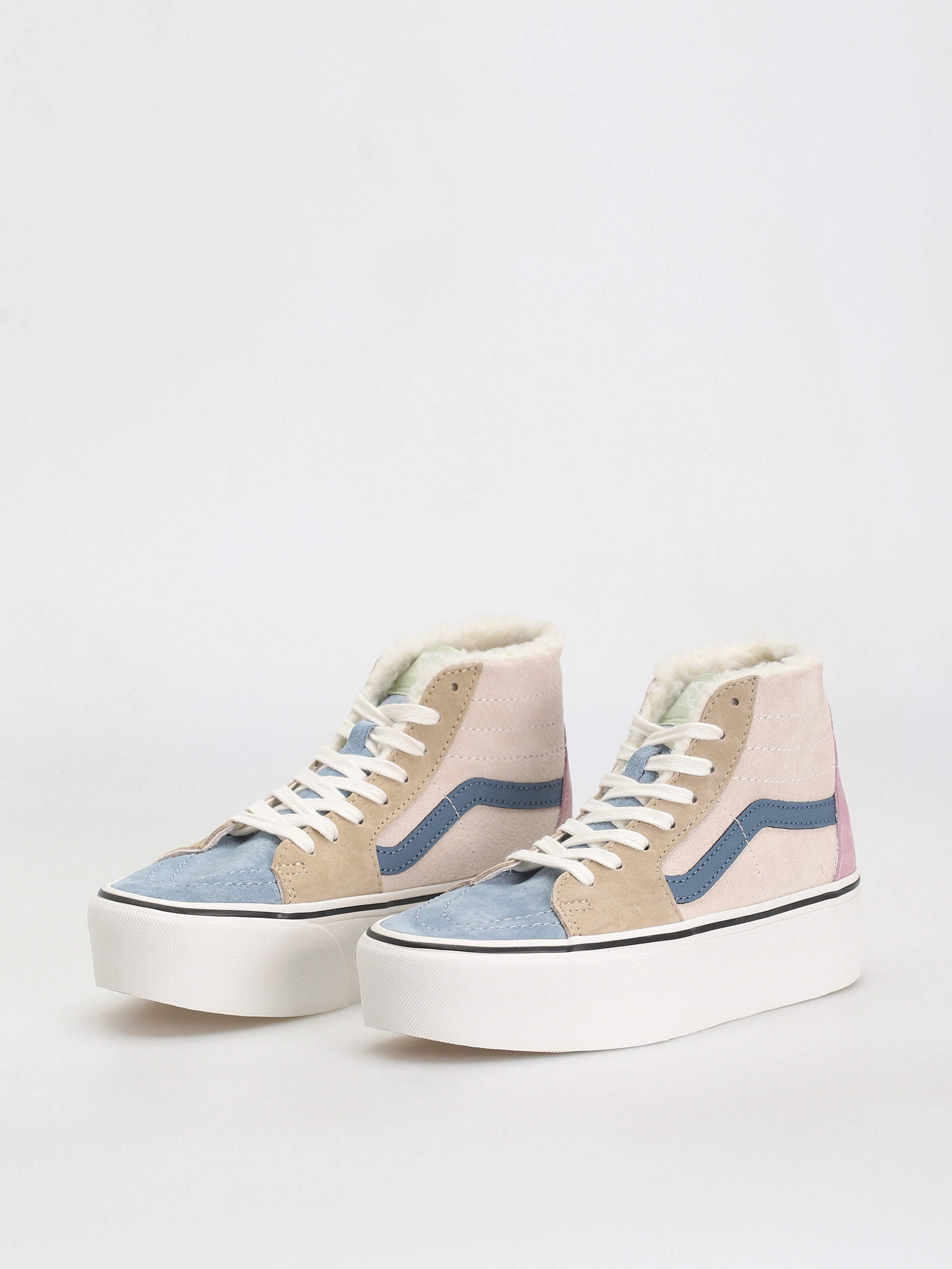 Pantofi Vans Sk8 Hi Tapered Stackform (pig suede/sherpa multi color)