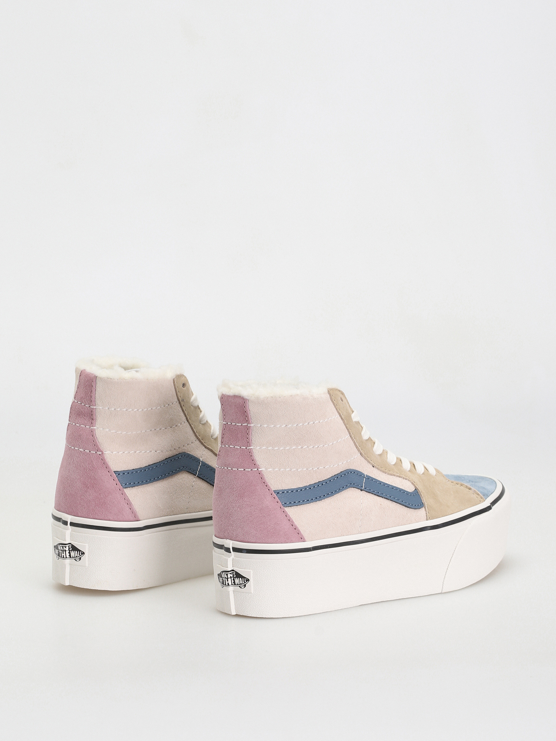 Pantofi Vans Sk8 Hi Tapered Stackform (pig suede/sherpa multi color)