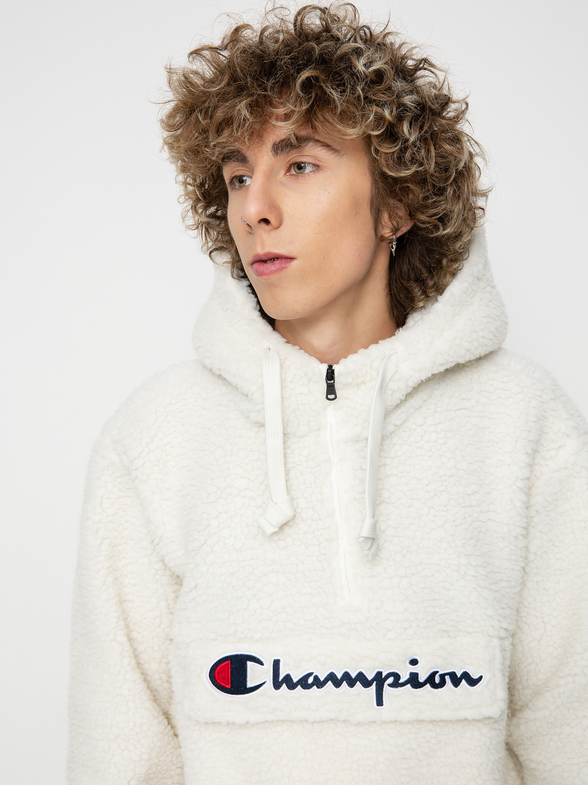 Pentru bărbați Hanorac din fleece Champion Hooded Half Zip Top 218092 (egt)