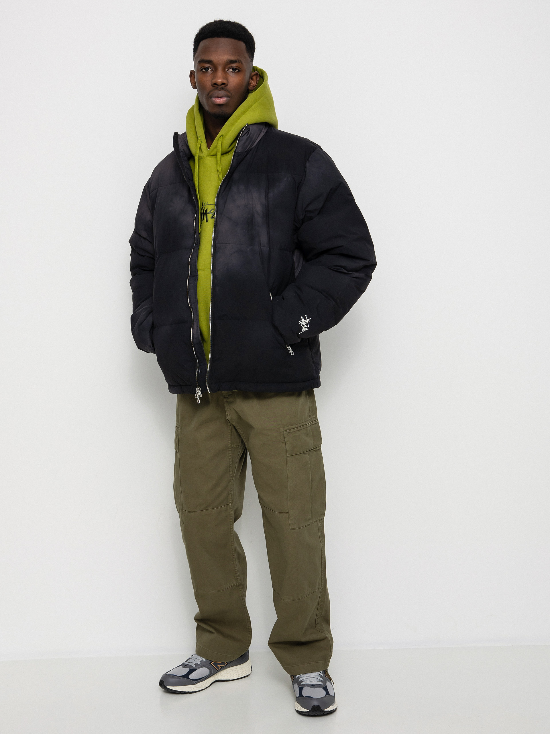 Geacă Stussy Recycled Nylon Down Puffer - negru (vintage black)