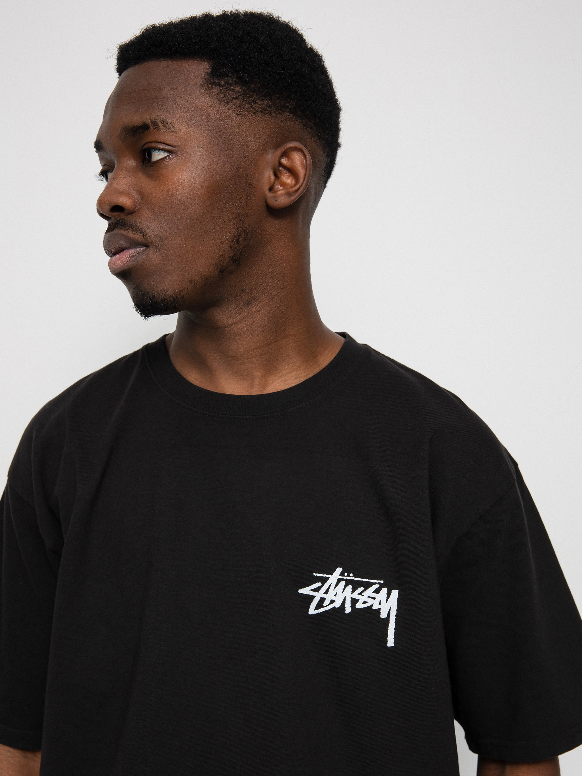 Tricou Stussy How We Re Livin Pig. Dyed (black)