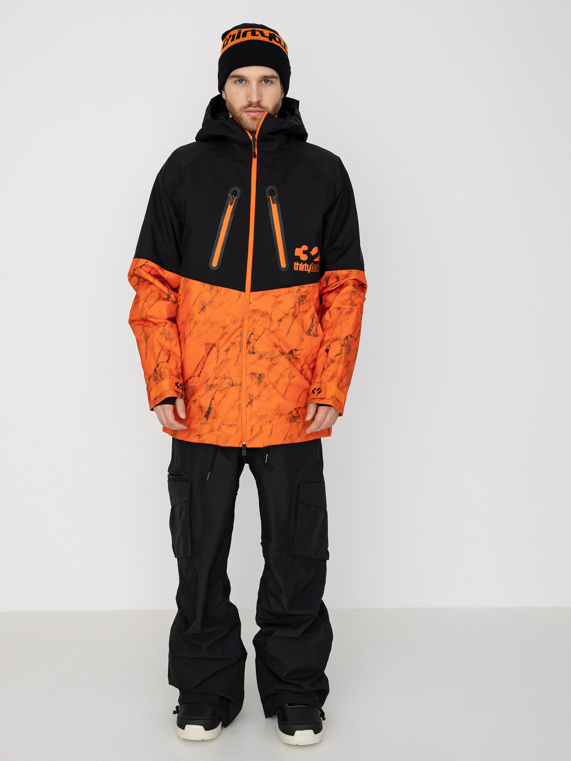 Pantaloni pentru snowboard ThirtyTwo Tm 3 (black/orange)