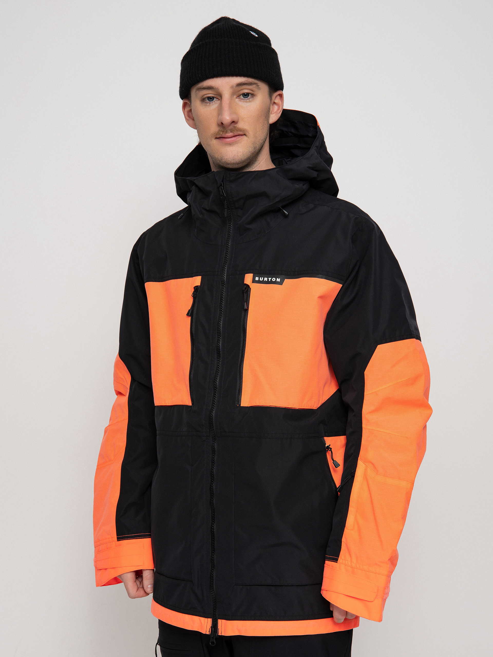 Geacă de snowboard Burton Frostner (true black/tetra orange)