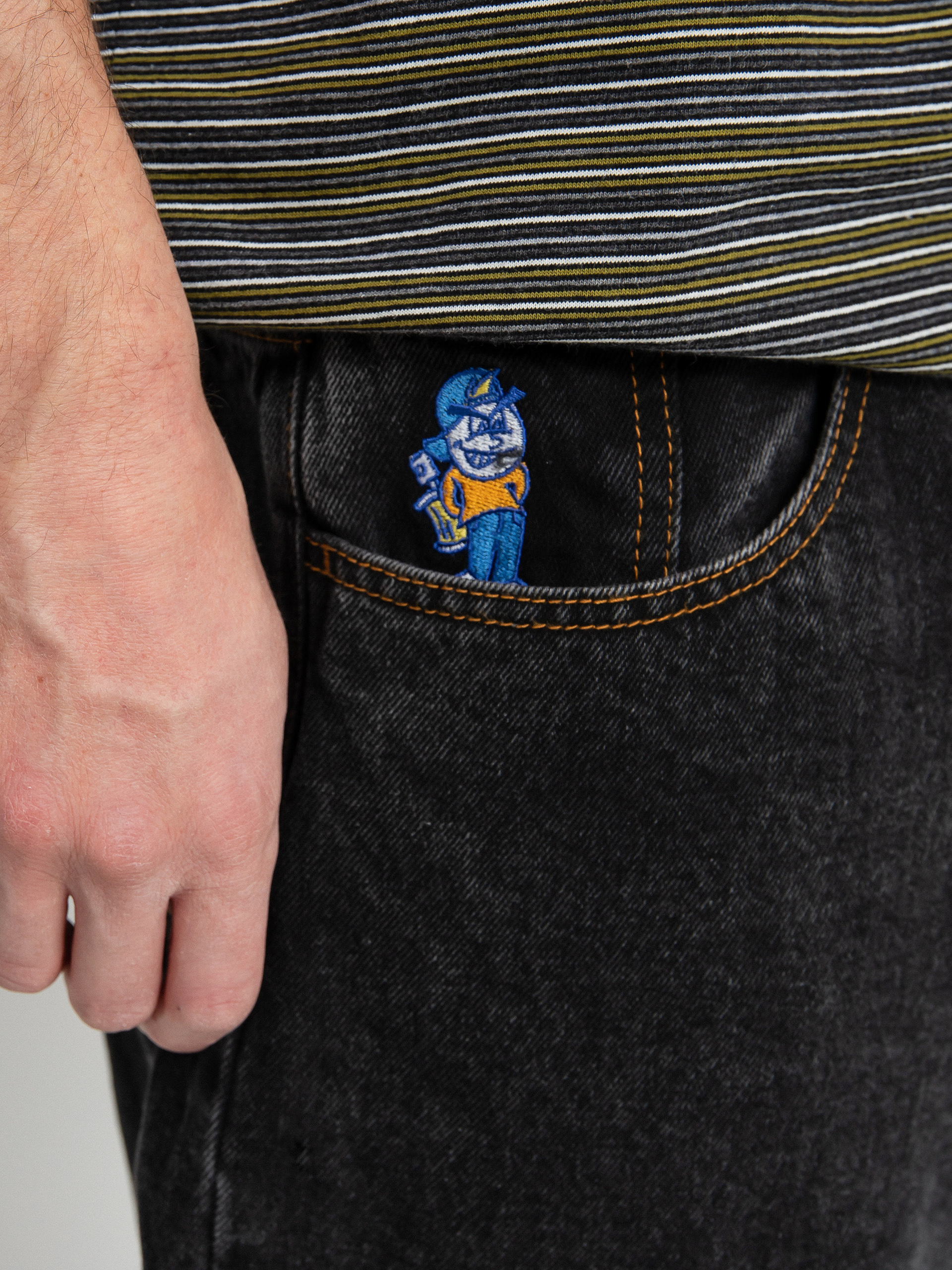 Pantaloni Polar Skate 93 Denim (washed black)