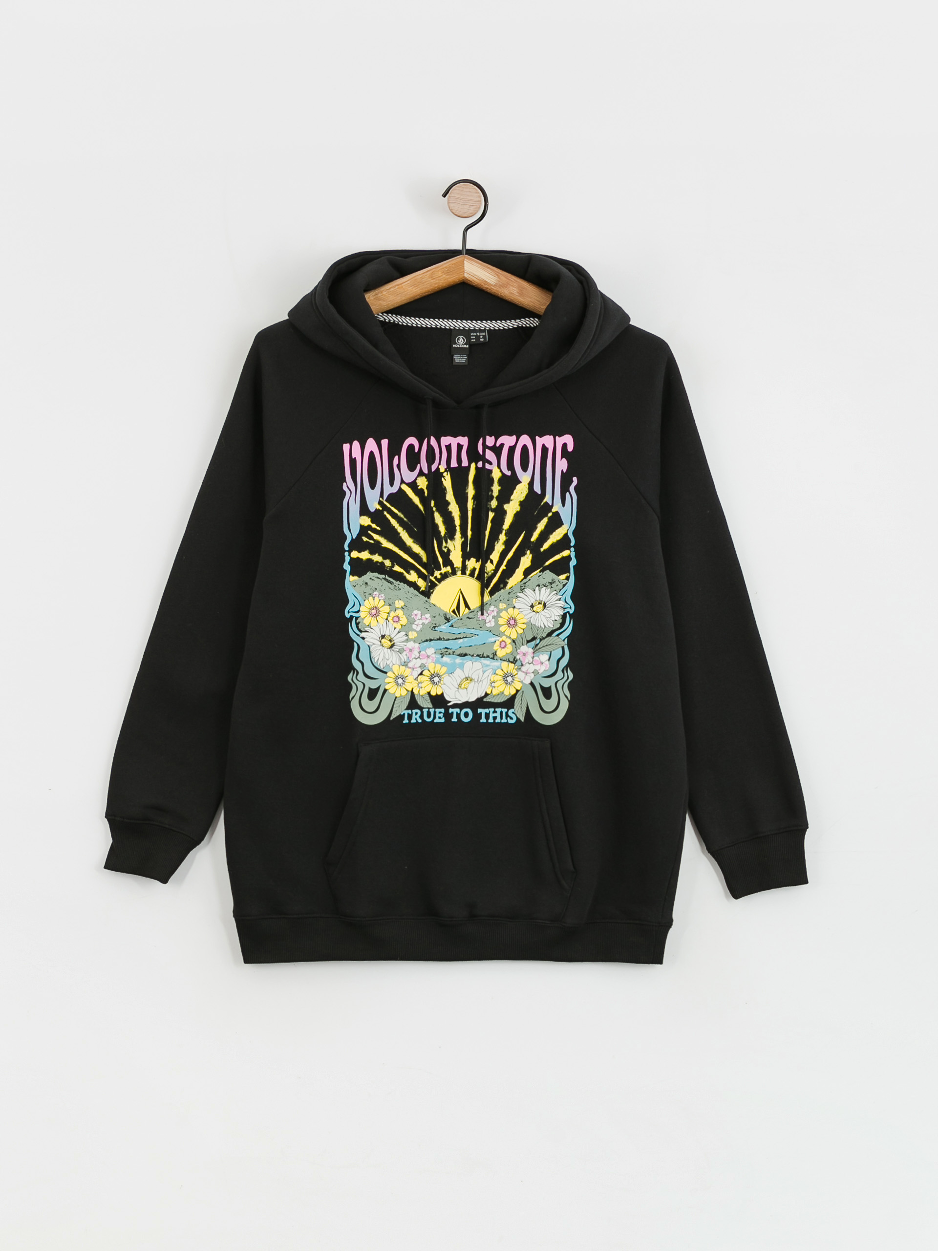 Hanorac cu glugă Volcom Truly Stoked Bf HD Wmn (black)
