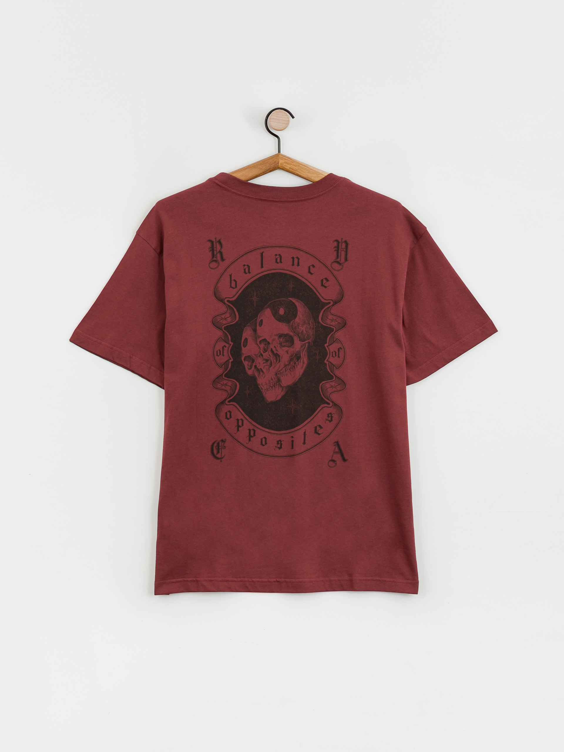 Tricou RVCA Cosmic Crew (oxblood red)