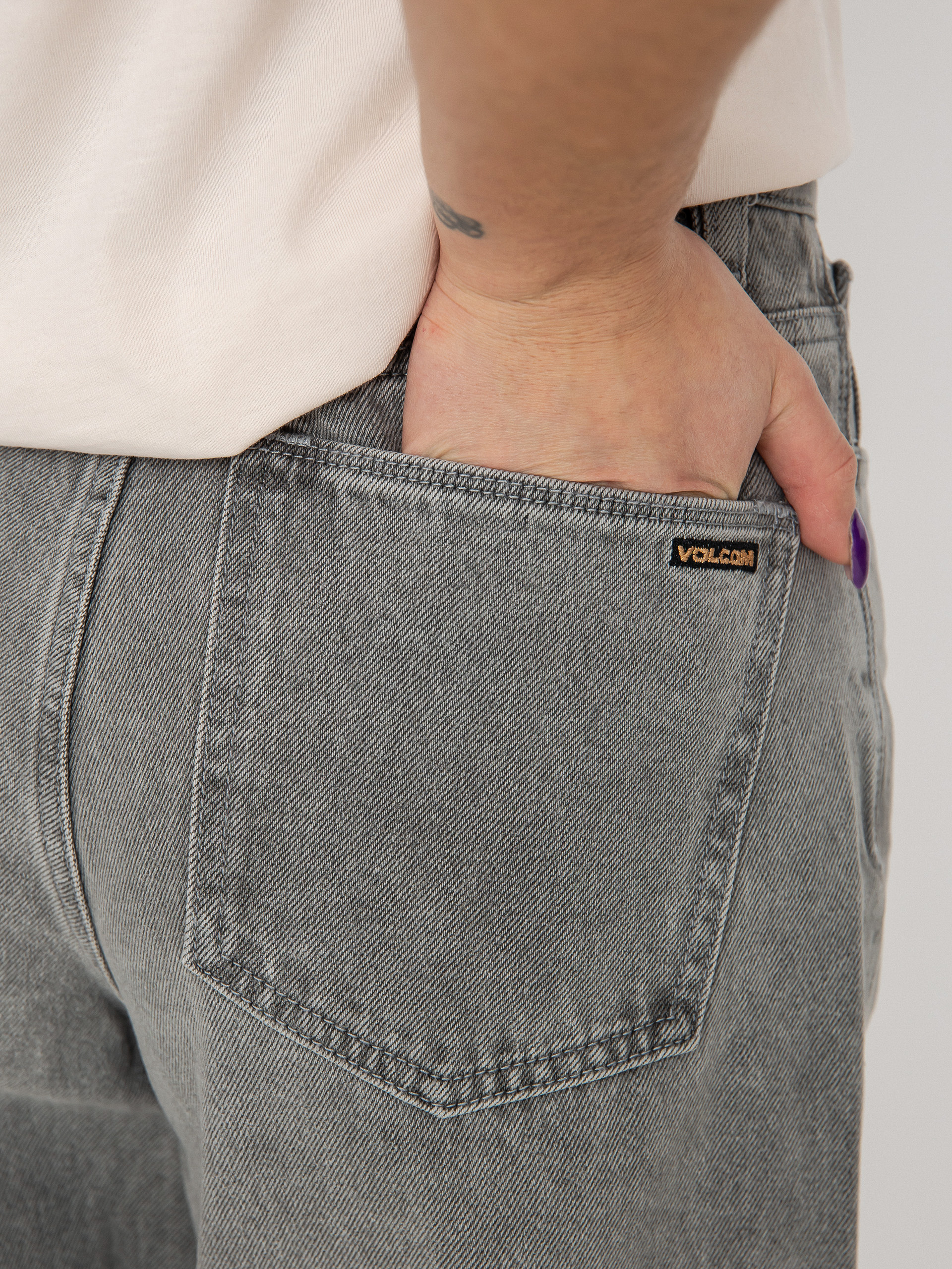 Pantaloni Volcom Weellow Denim Wmn (light grey)