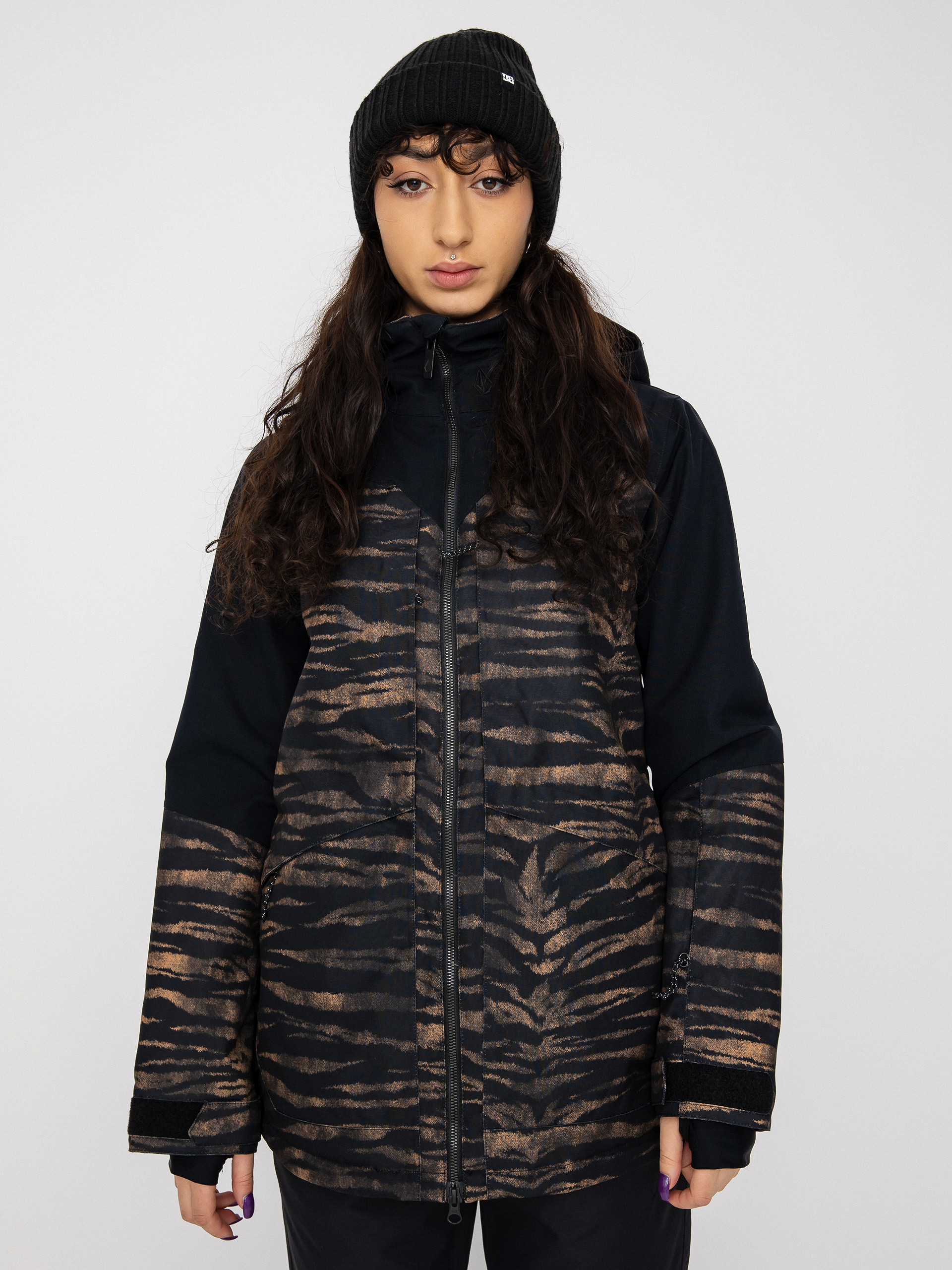 Pentru femei Geacă de snowboard Volcom Shelter 3D Stretch (tiger print)