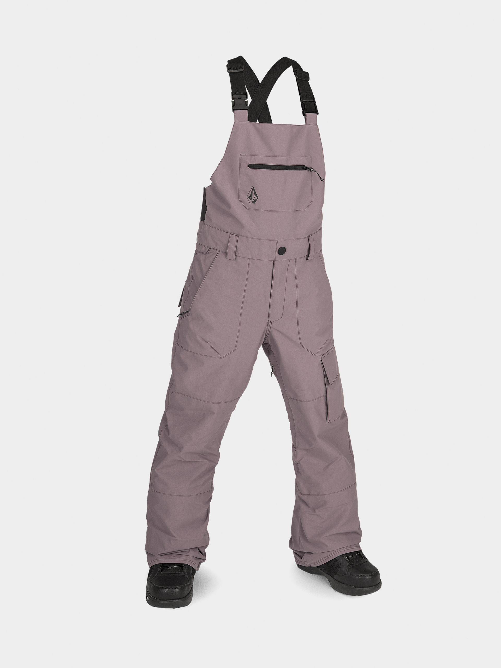 Pantaloni pentru snowboard Volcom Barkley Ins Bib Overall JR (rosewood)