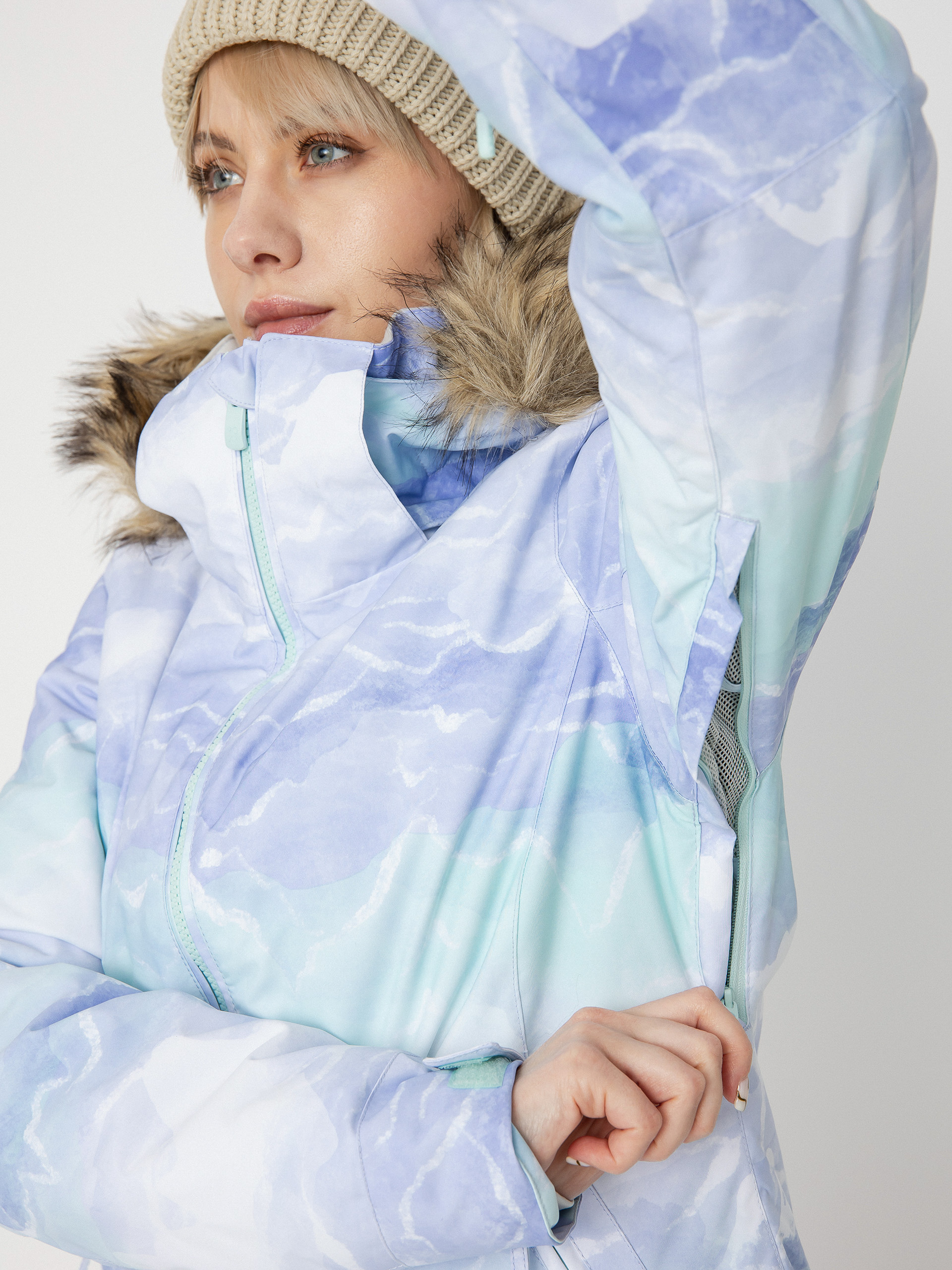 Pentru femei Geacă de snowboard Roxy Jet Ski Se (fair aqua seous)