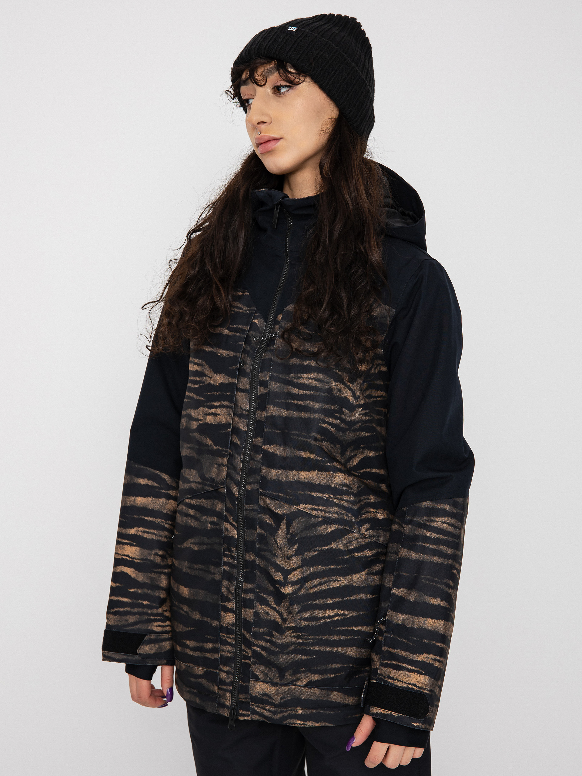Pentru femei Geacă de snowboard Volcom Shelter 3D Stretch (tiger print)