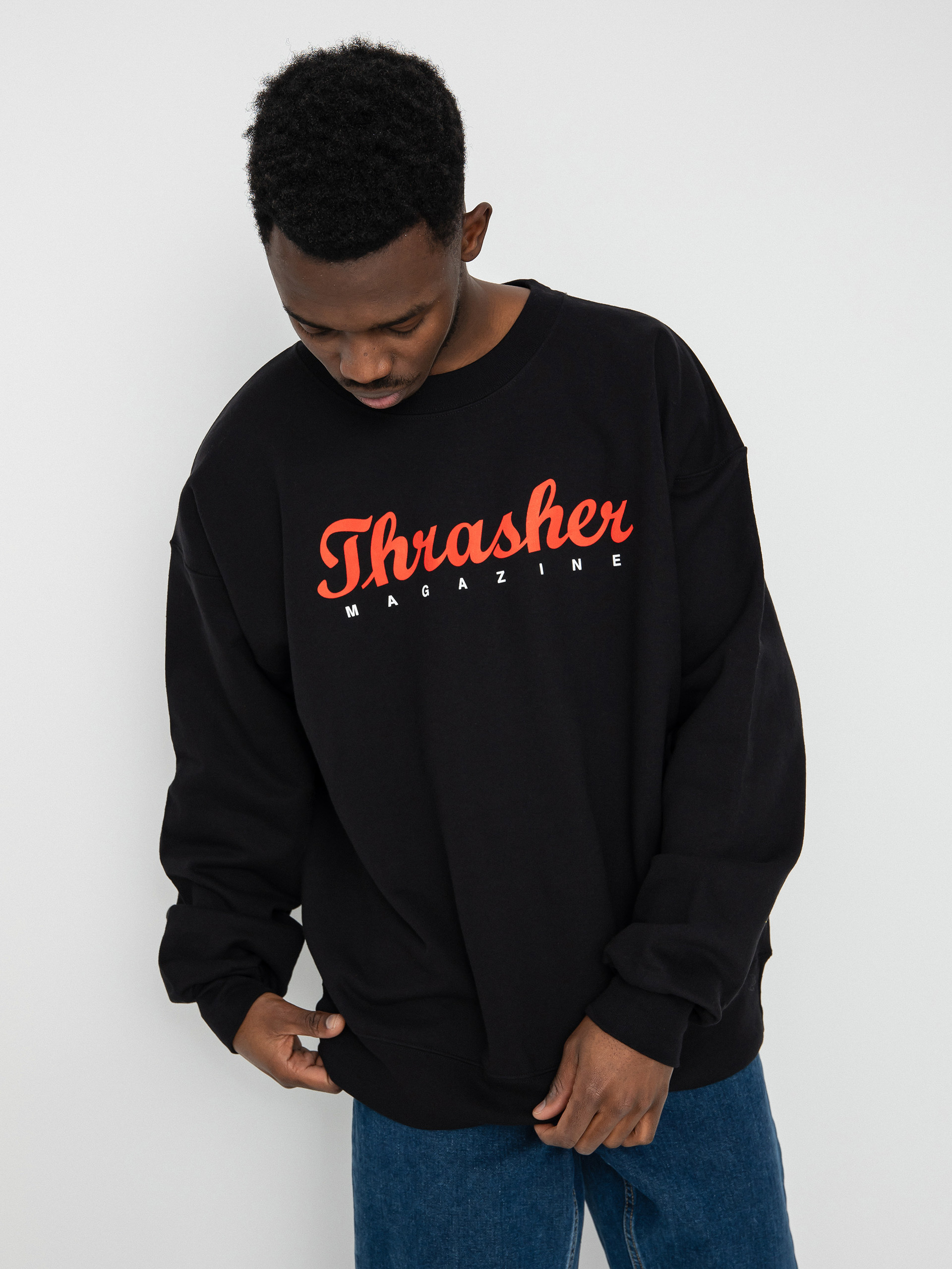 Hanorac Thrasher Script Crew (black)