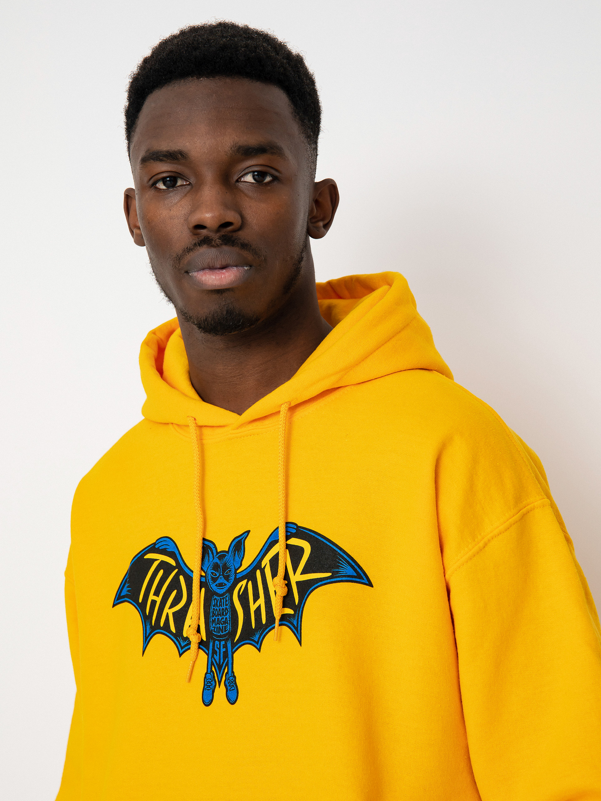 Hanorac cu glugă Thrasher Bat HD (gold)
