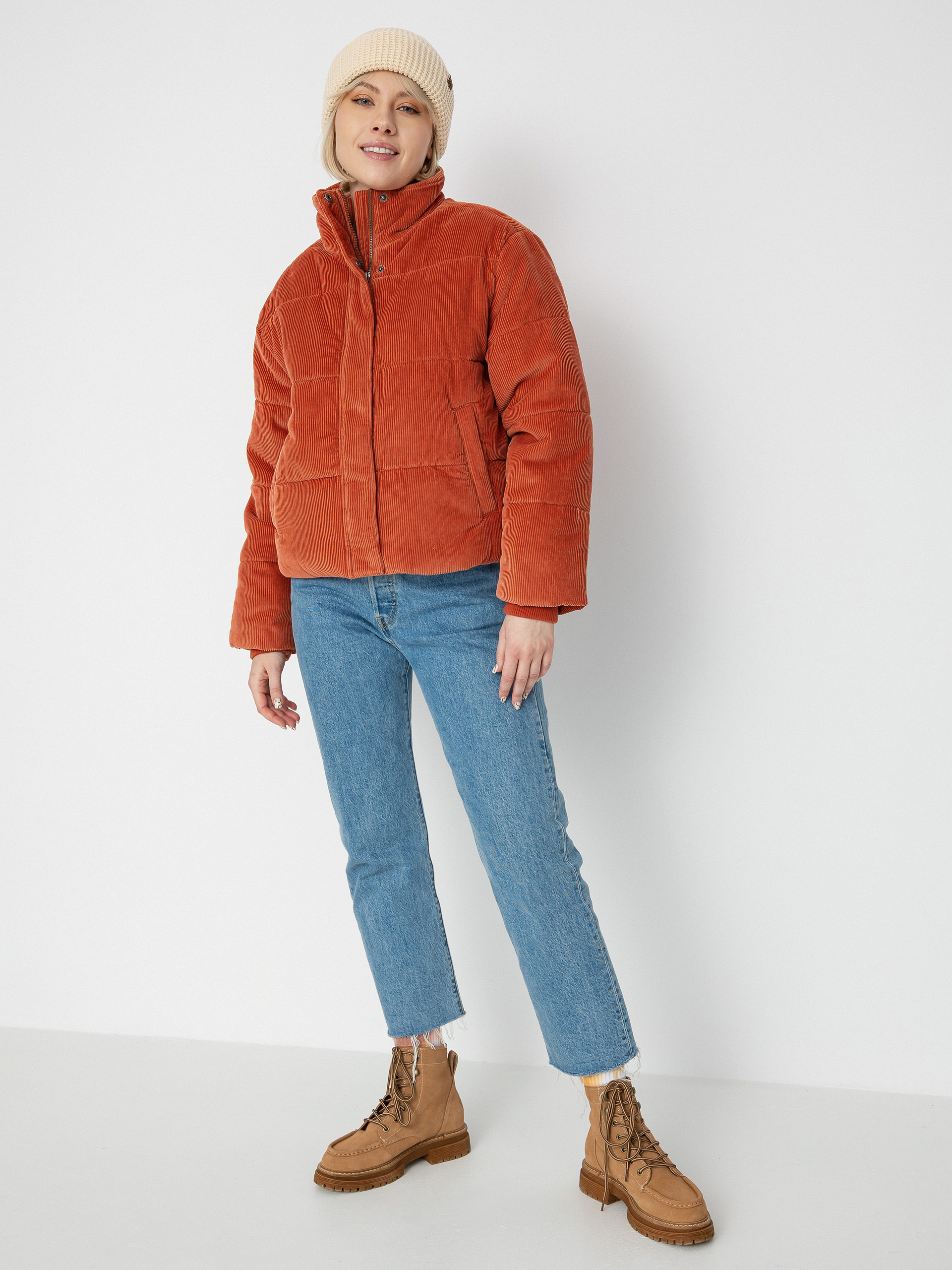 Geacă RVCA Eezeh Puffer Wmn (cinnamon)