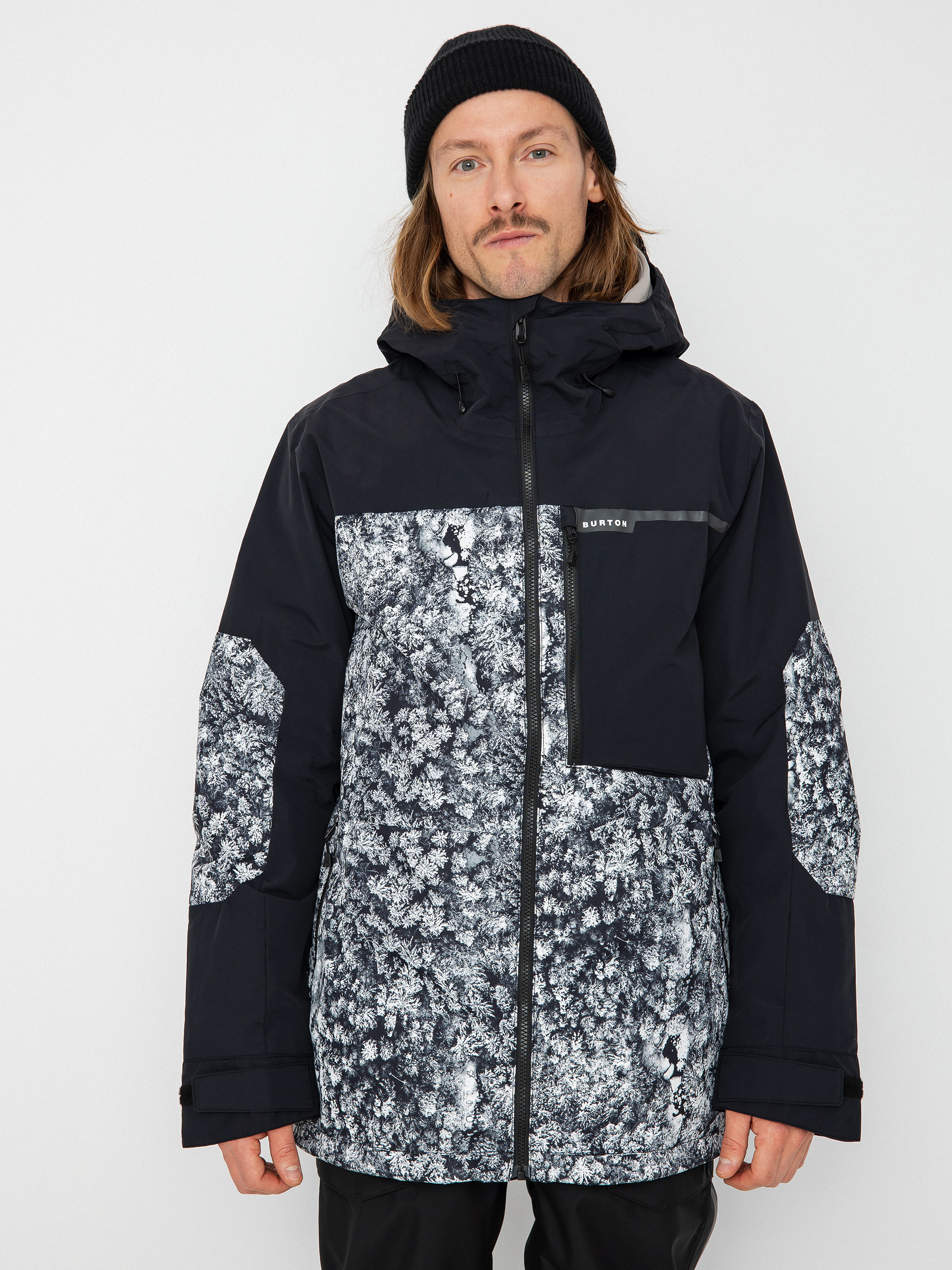 Geacă de snowboard Burton Peasy (true black/aerial pines)