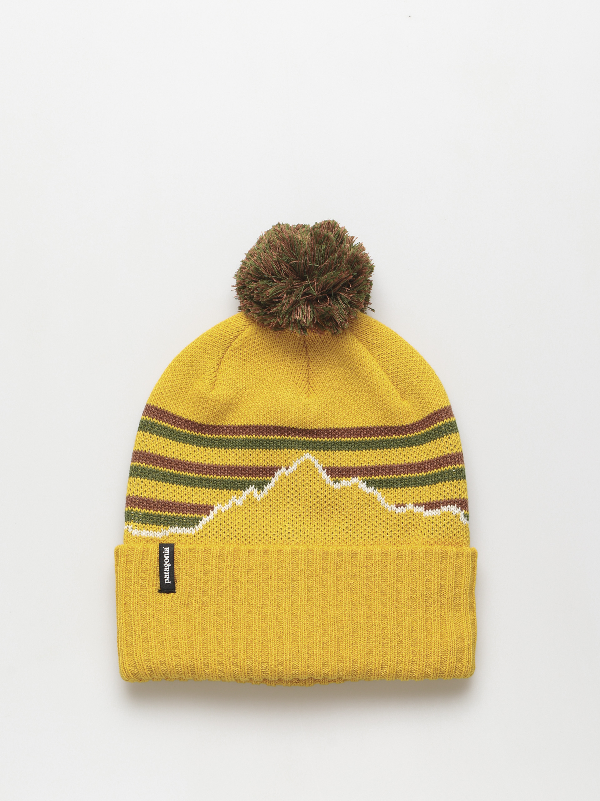 Căciulă Patagonia Powder Town (fitz roy stripe knit/cabin gold)