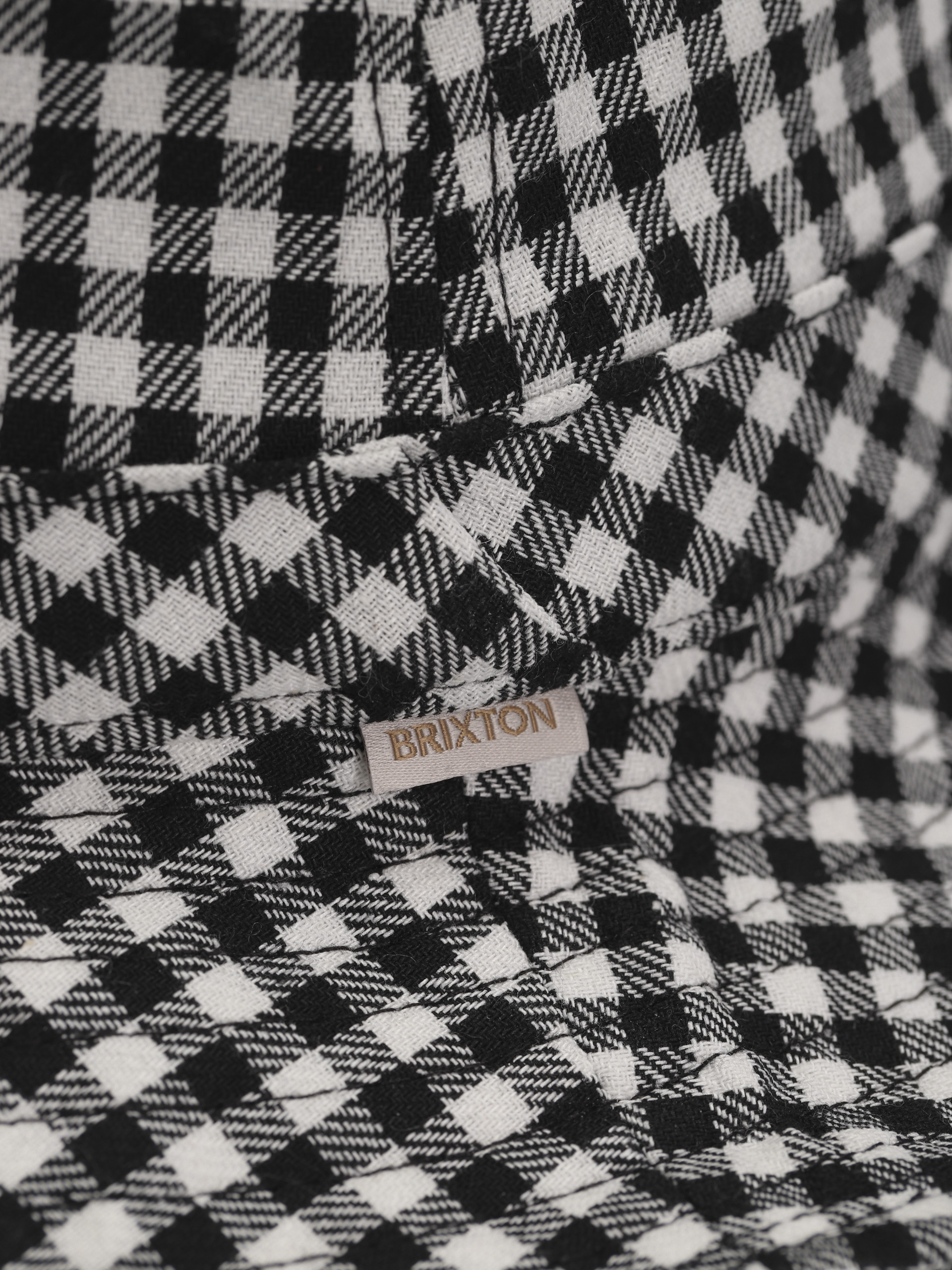 Pălărie Brixton Petra Packable Bucket Hat (black gingham)