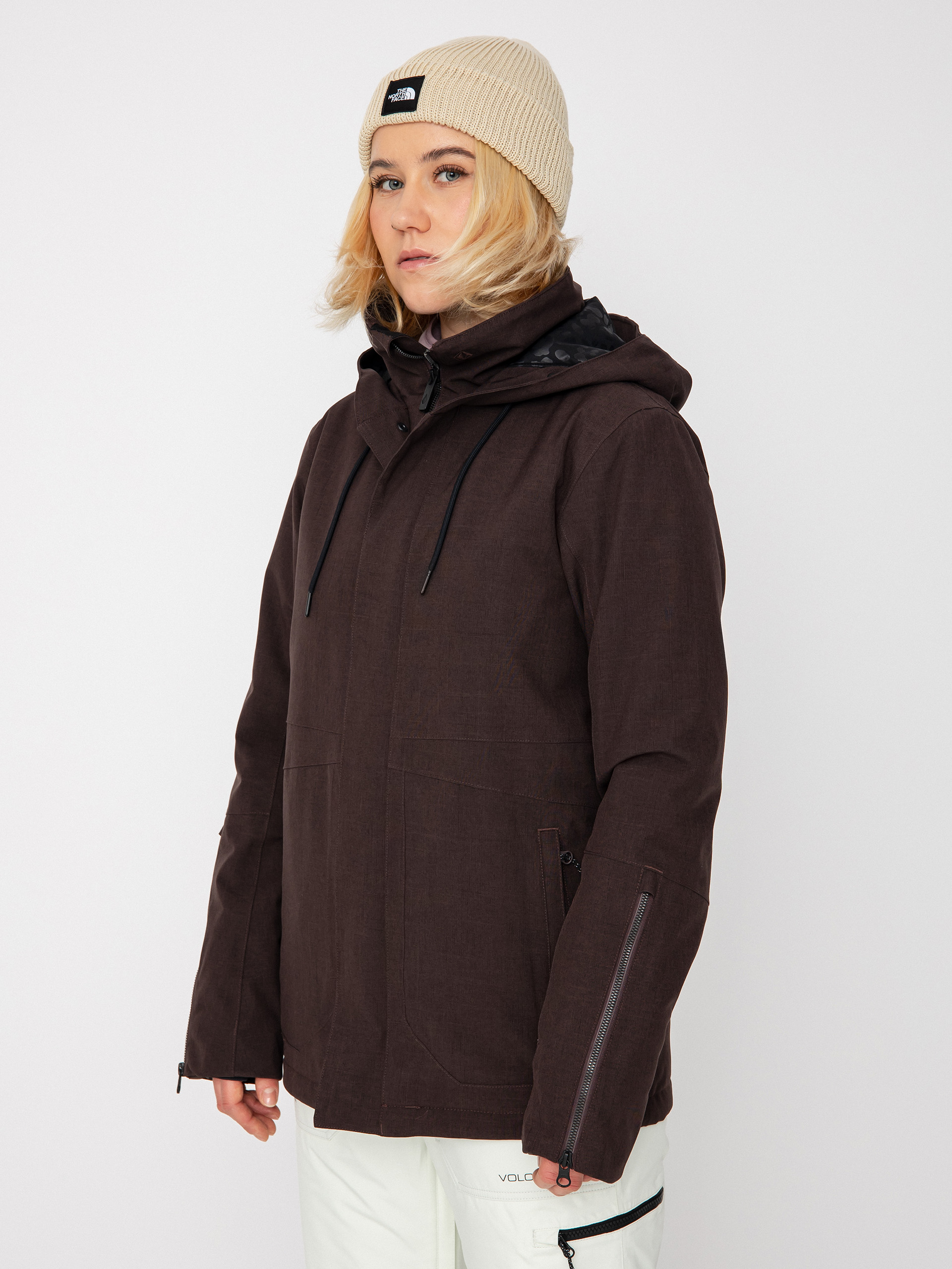 Pentru femei Geacă de snowboard Volcom Sherwin Ins (black plum)