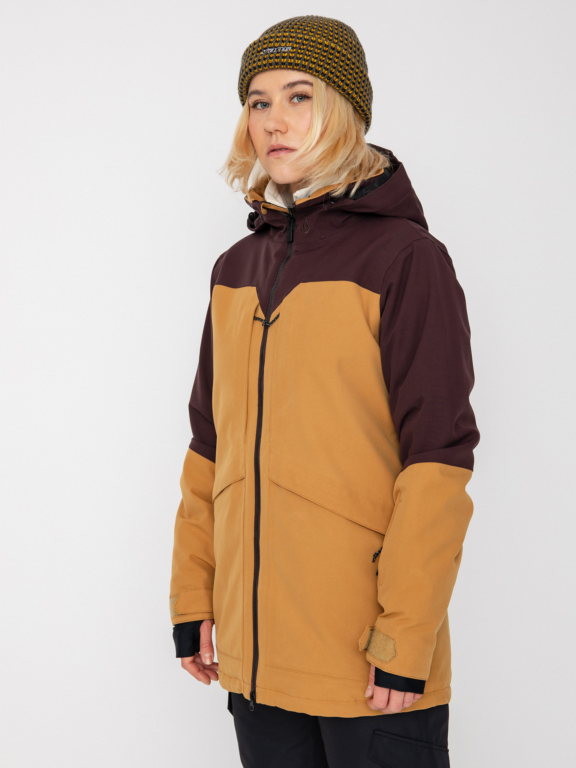 Pentru femei Geacă de snowboard Volcom Shelter 3D Stretch (caramel)