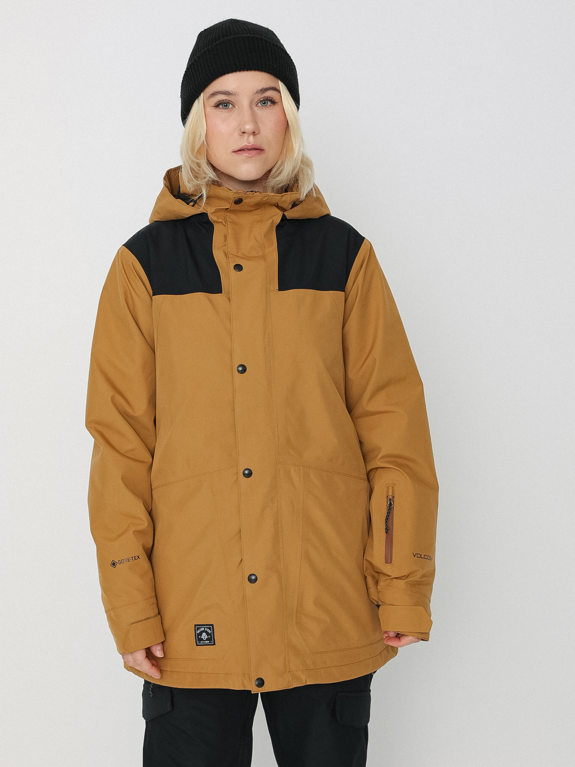 Pentru femei Geacă de snowboard Volcom Ell Ins Gore Tex (caramel)