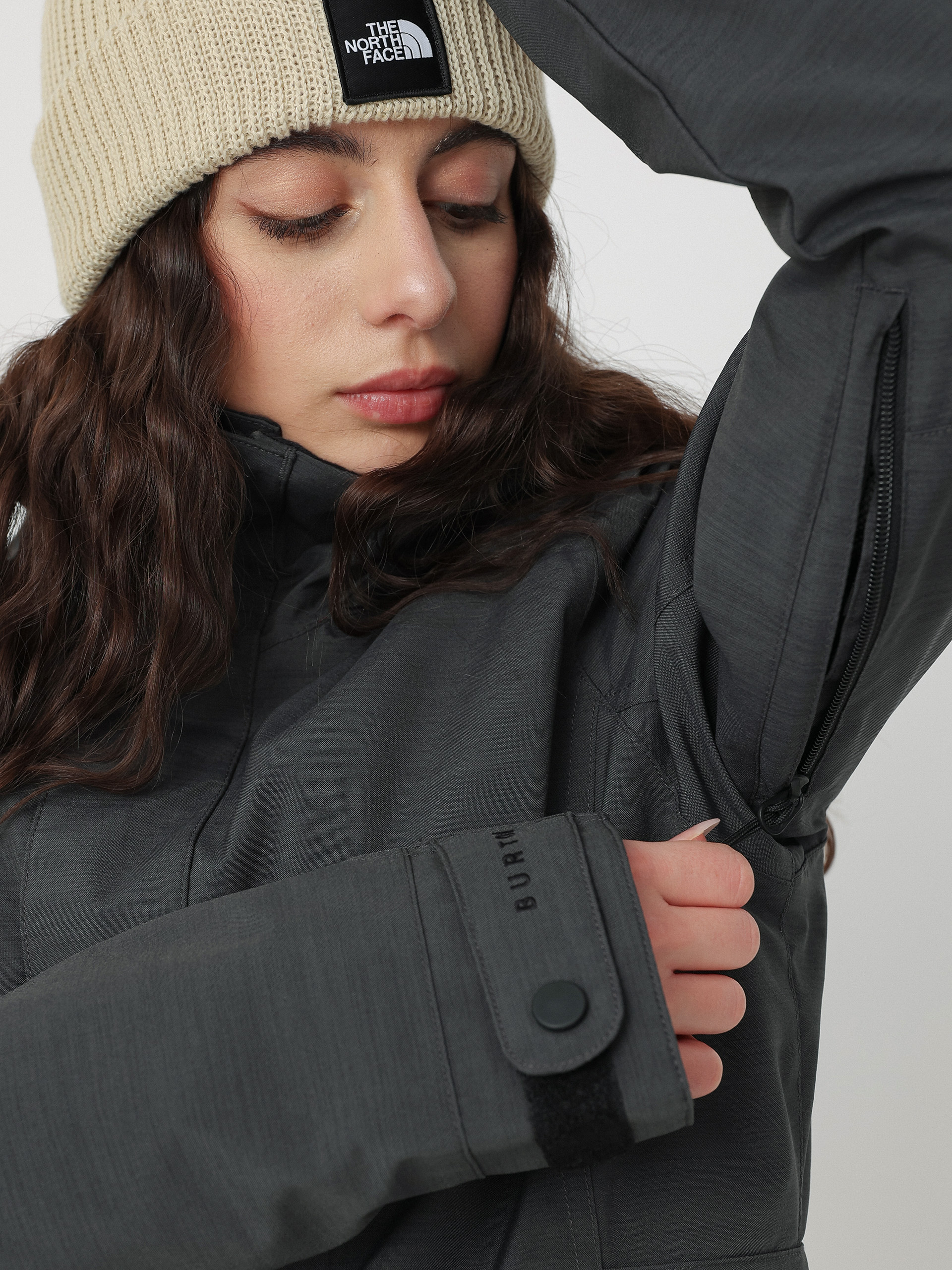 Pentru femei Geacă de snowboard Burton Jet Set (true black heather)