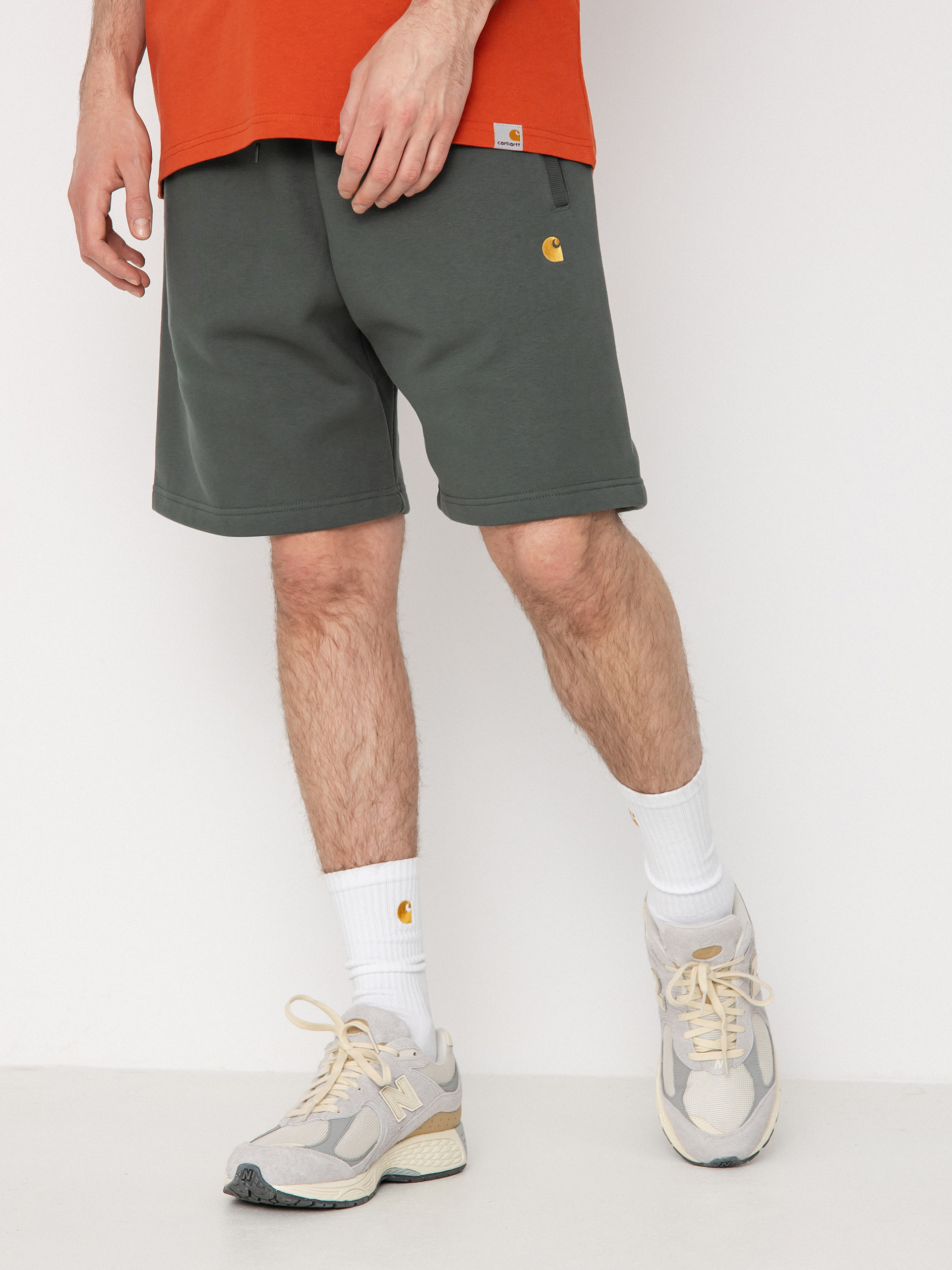 Șort Carhartt WIP Chase (jura/gold)