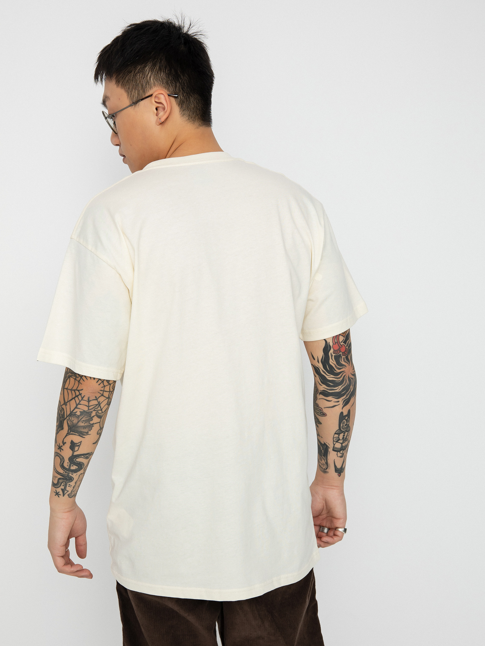 Tricou Vans Left Chest Logo II (antique white/black)