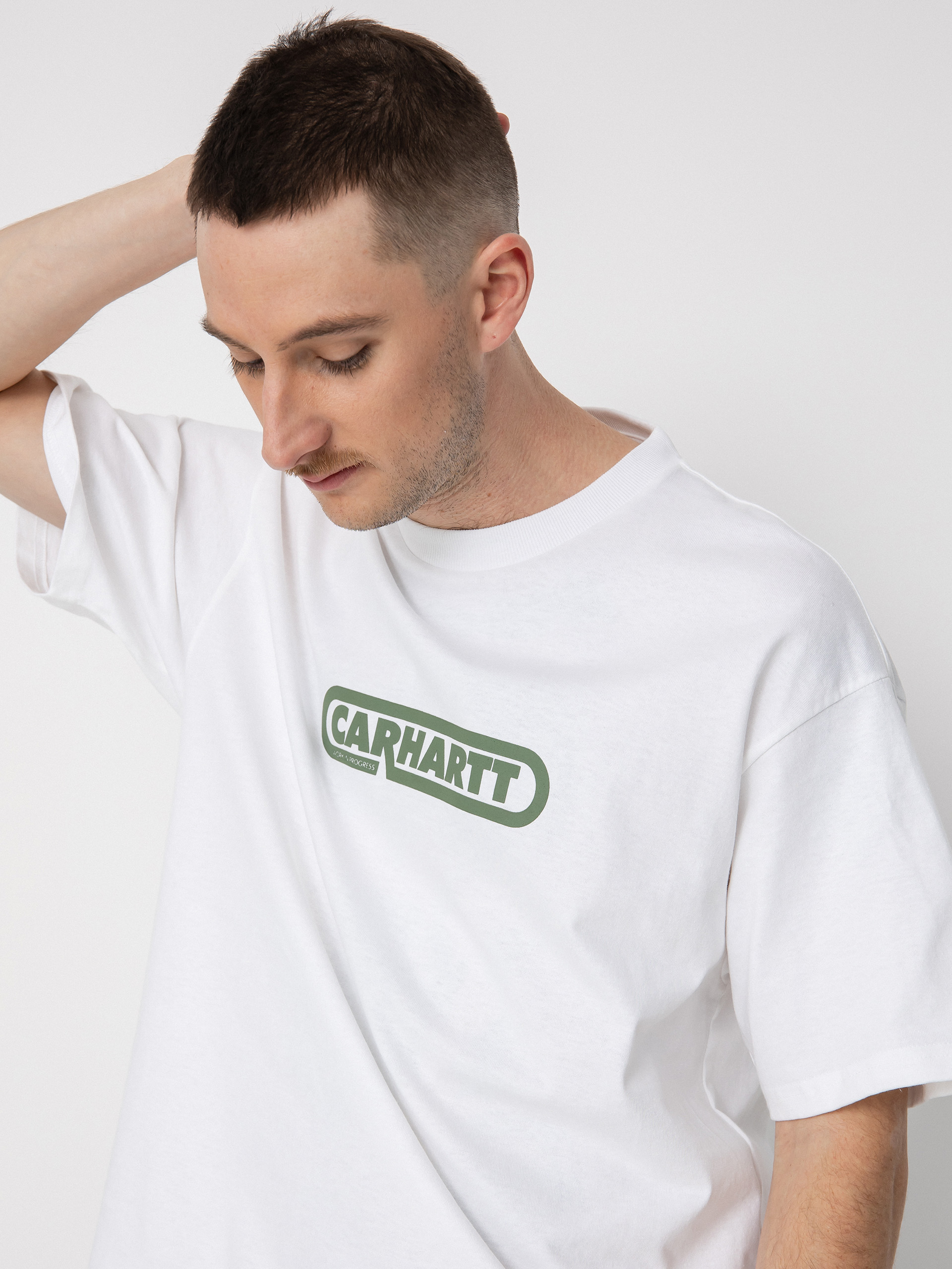 Tricou Carhartt WIP Fuse Script (white/dollar green)