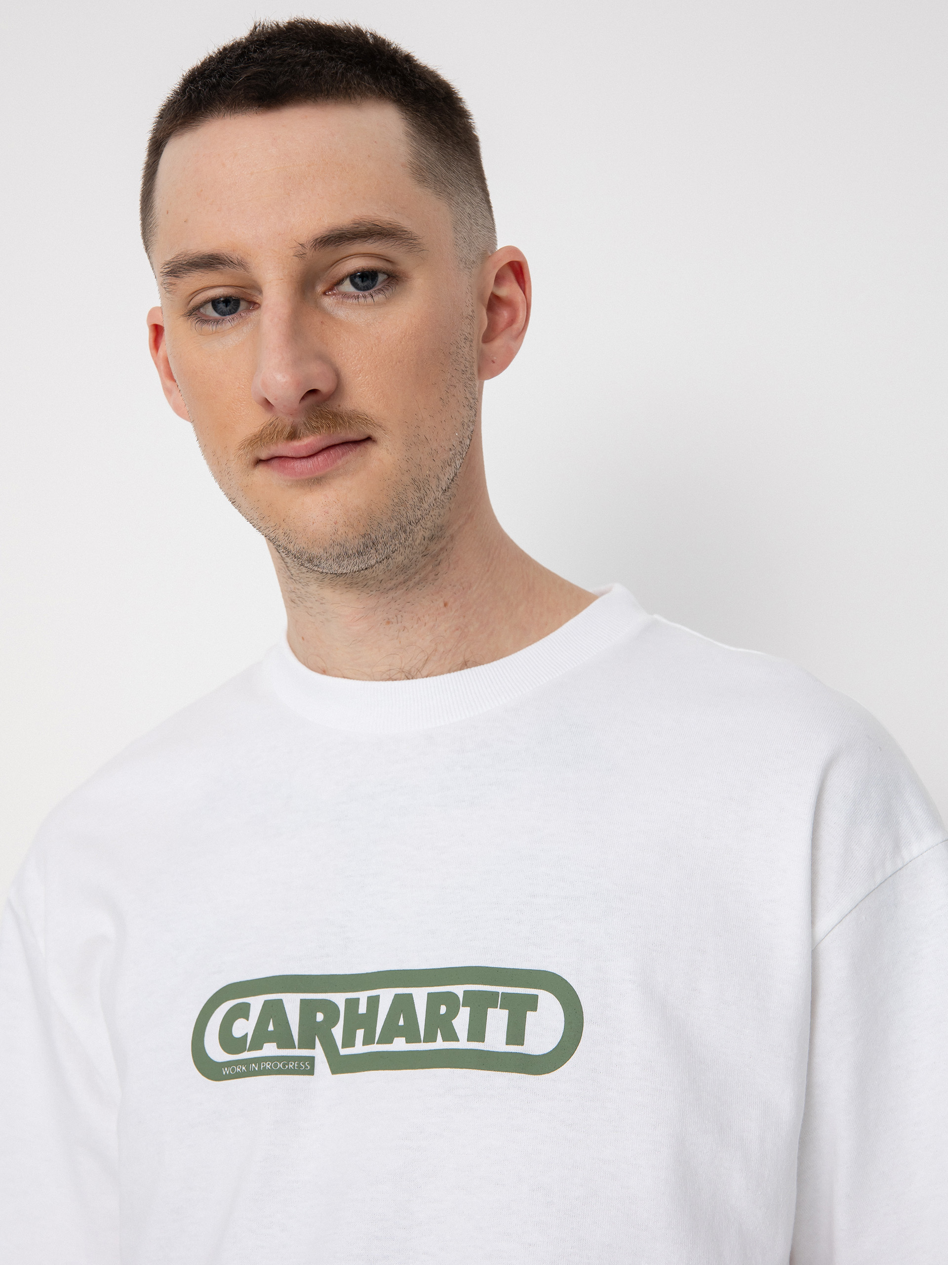 Tricou Carhartt WIP Fuse Script (white/dollar green)