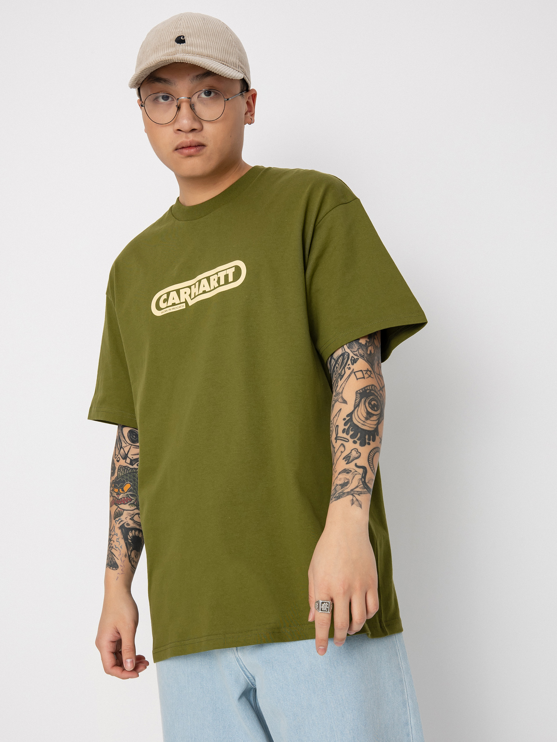 Tricou Carhartt WIP Fuse Script (kiwi/citron)