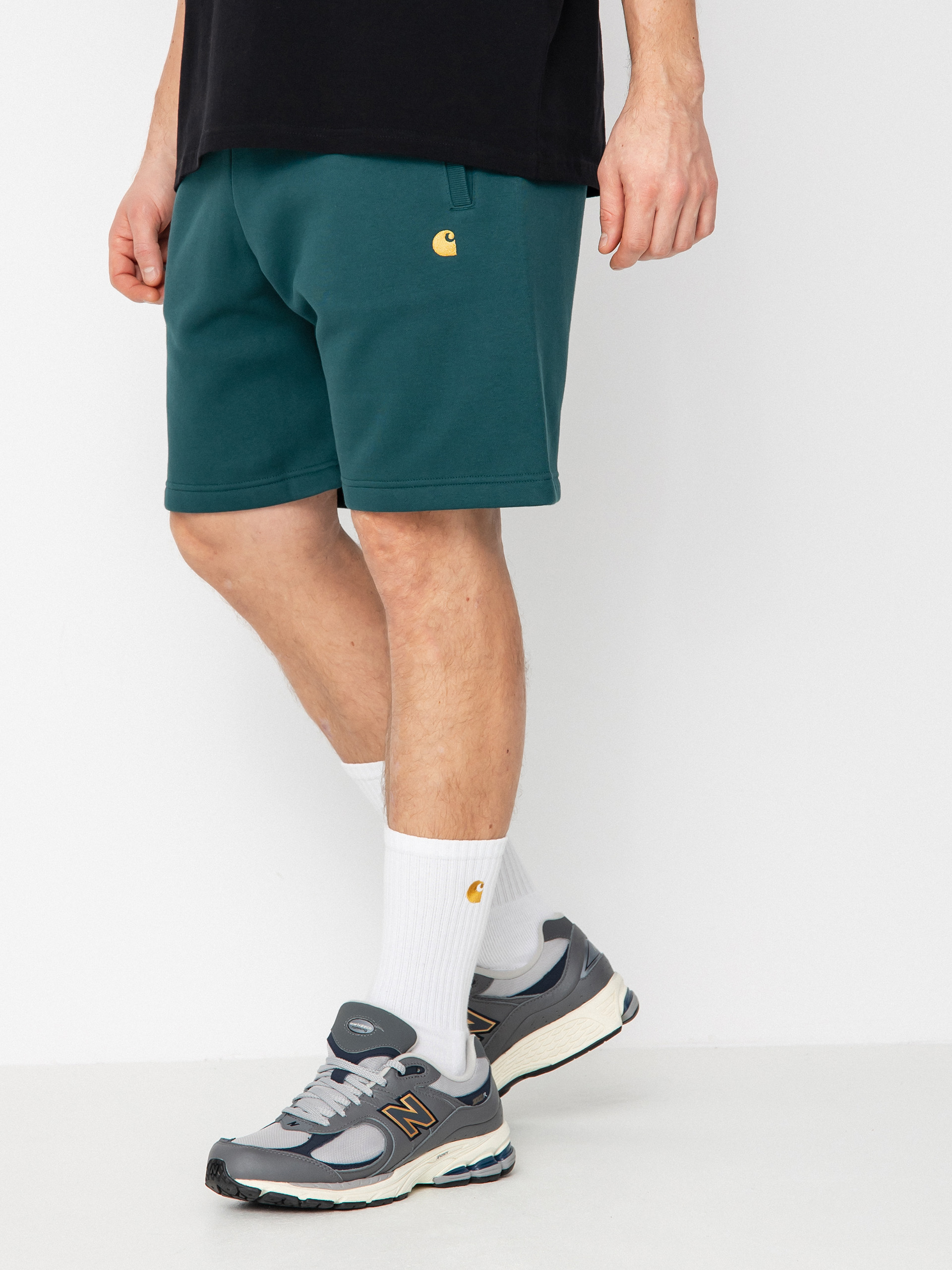 Șort Carhartt WIP Chase (botanic/gold)