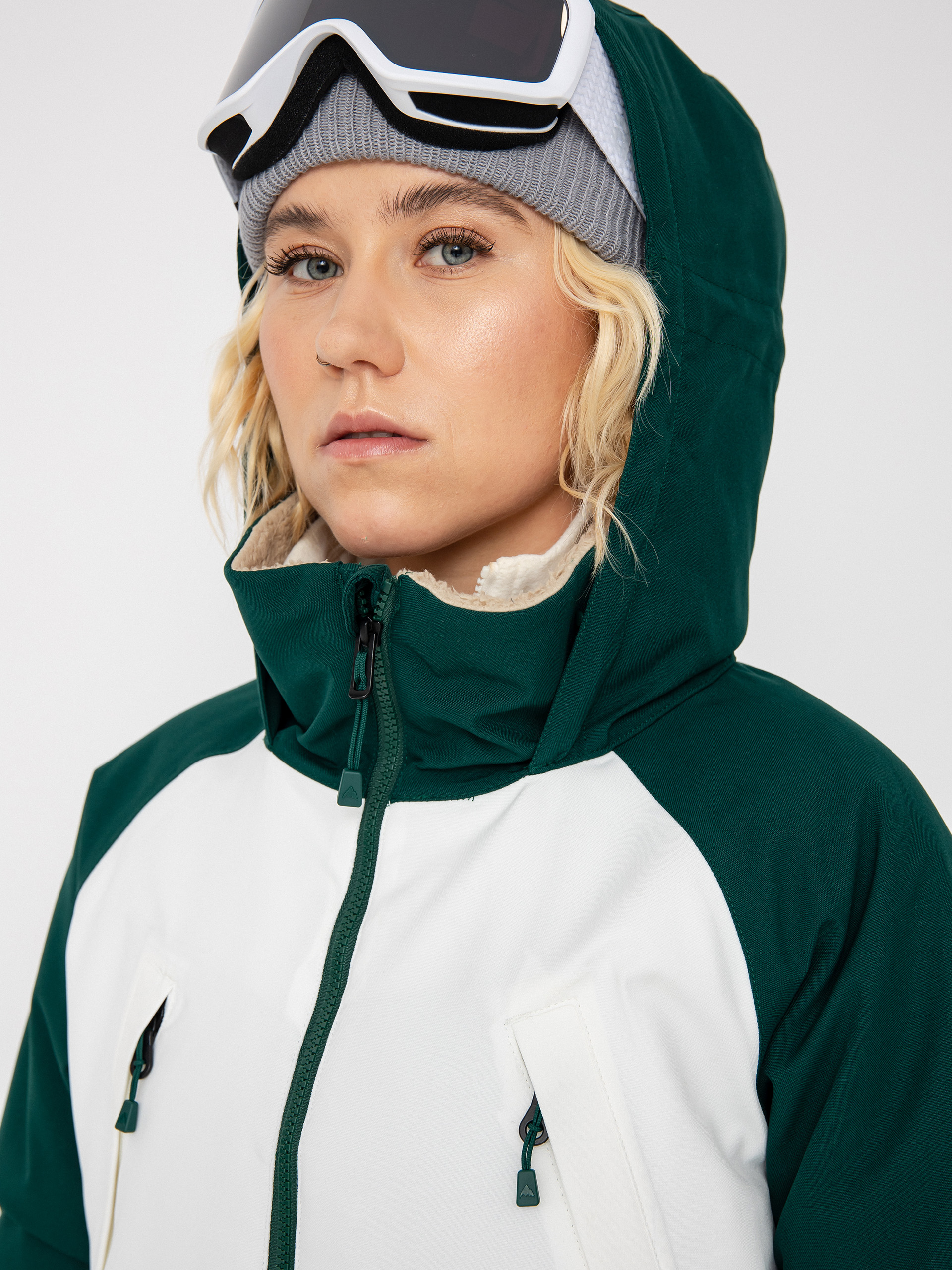 Pentru femei Geacă de snowboard Burton Prowess (botanical garden/stout white)